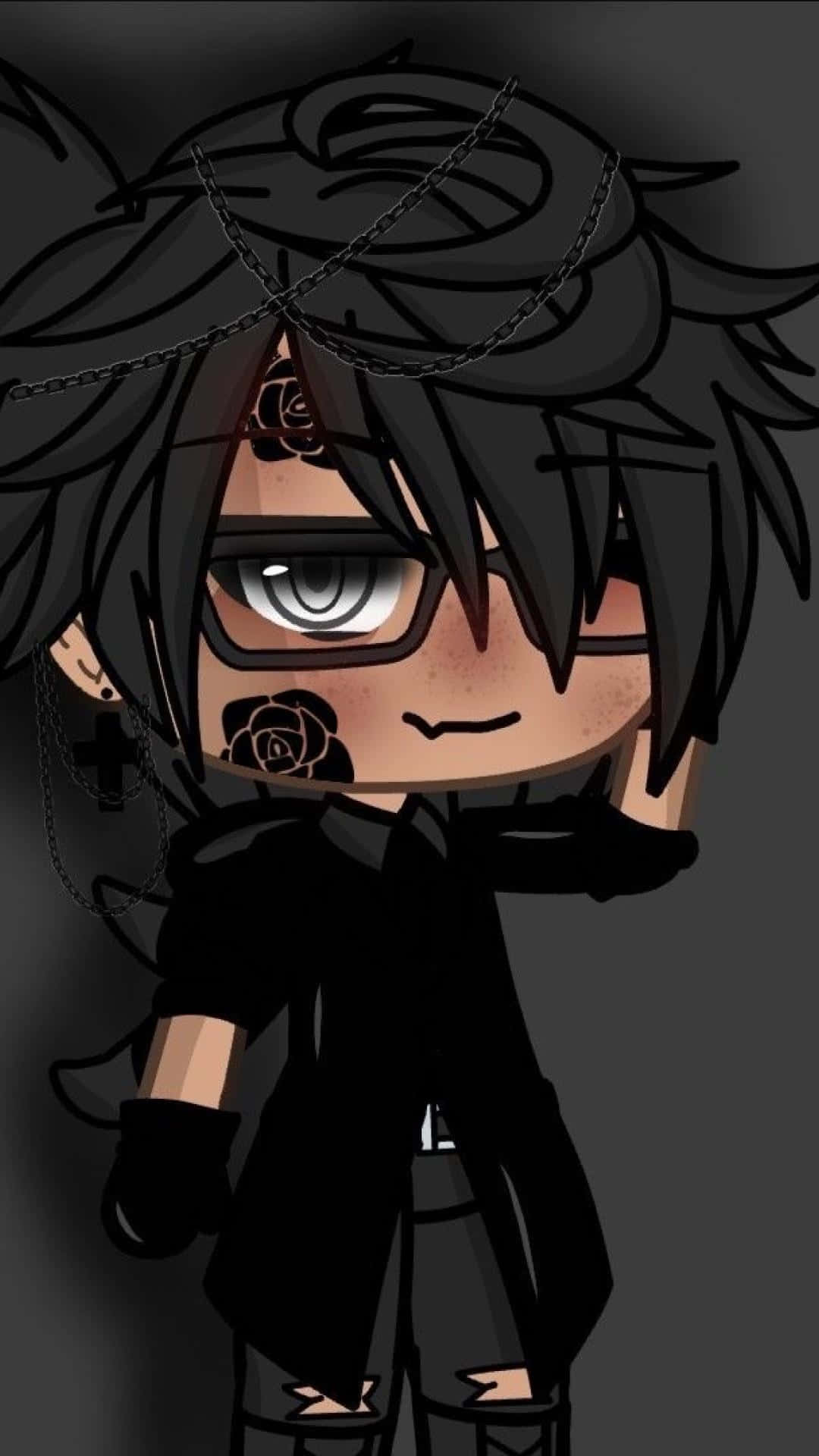 Gacha Life, chibi anime character, black hair, Full HD Phone Wallpaper