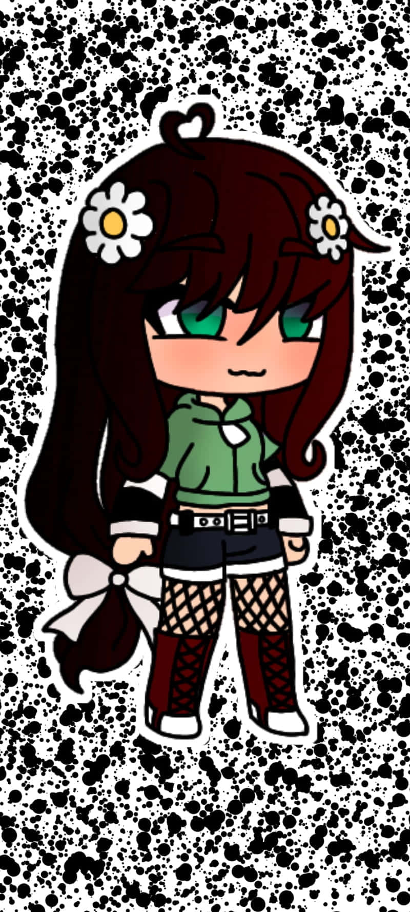 Gacha Life, chibi anime girl, brown hair, HD Phone Wallpaper