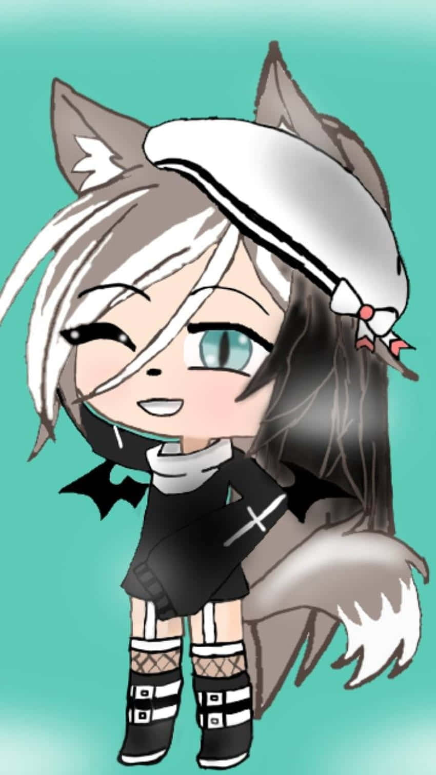 Gacha Life, chibi anime character, wolf ears, HD Phone Wallpaper