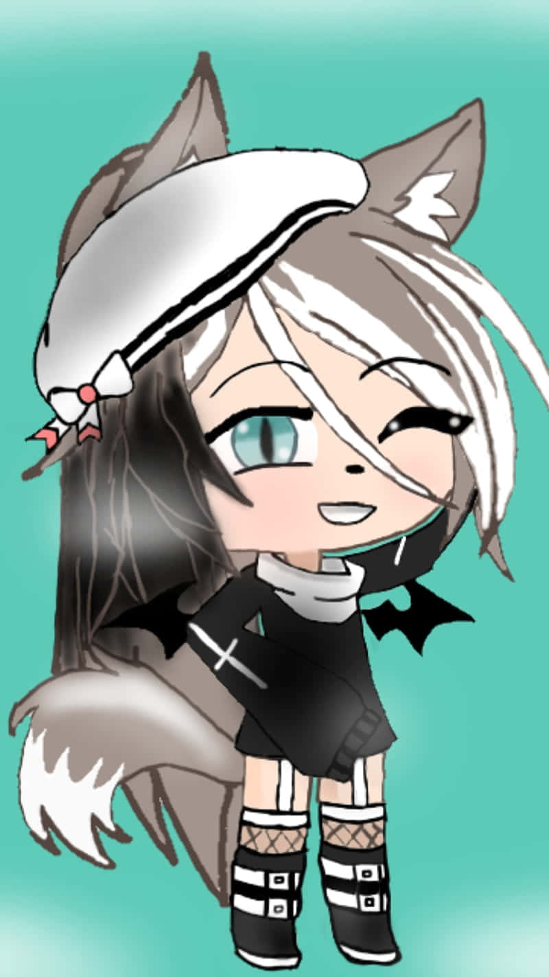 Gacha Life Character, chibi anime girl, wolf ears, HD Phone Wallpaper