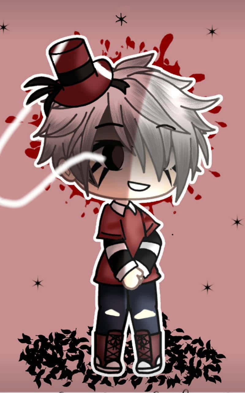Gacha Life Character, top hat, silver hair, HD Phone Wallpaper
