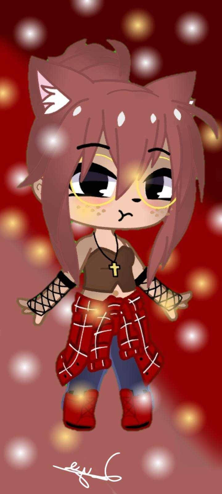Gacha Life, plaid jacket, pink hair, HD Phone Wallpaper