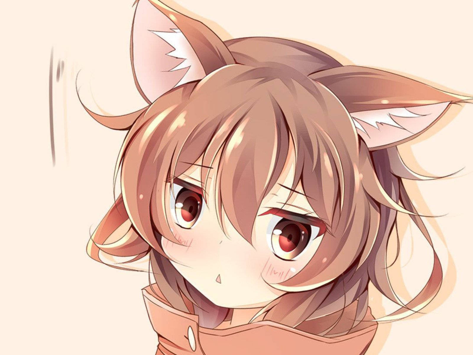 Gacha Life, cute cat girl, fox ears, HD Desktop Wallpaper