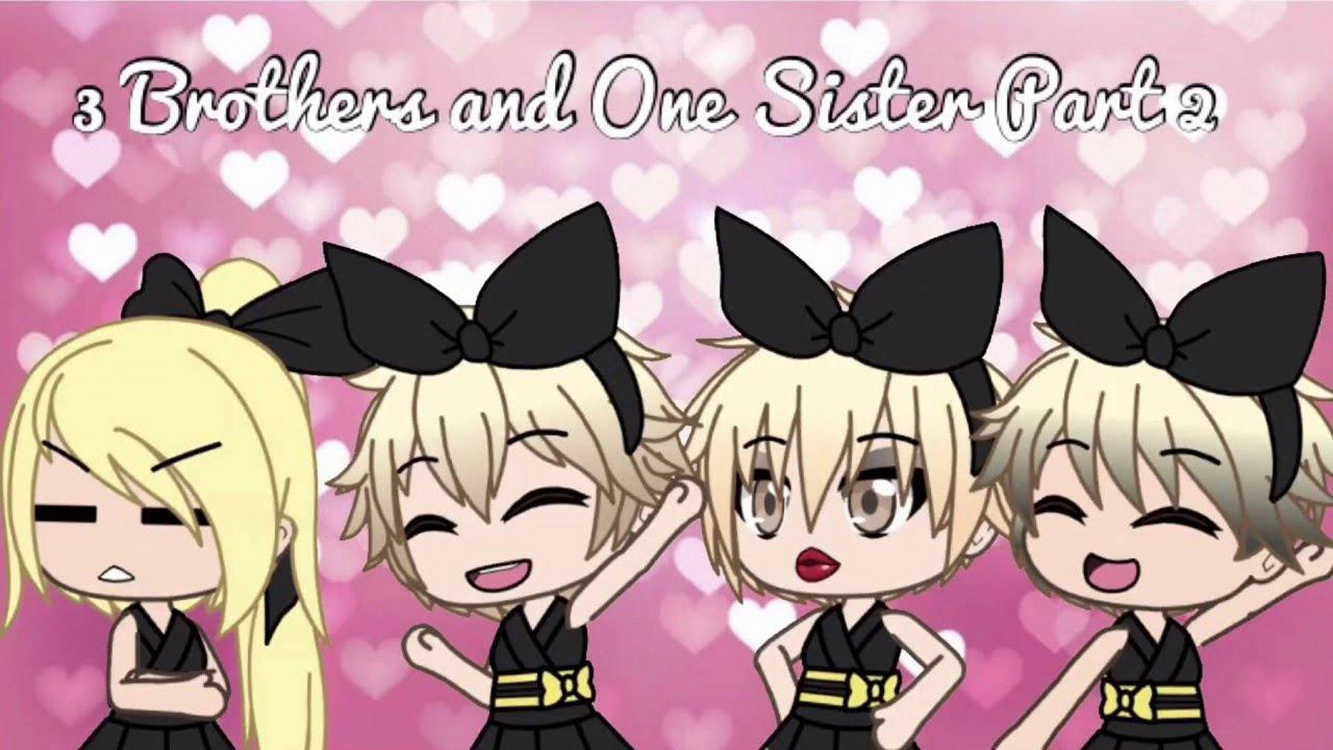 Gacha Life, chibi anime characters, blonde hair, Full HD Desktop Wallpaper