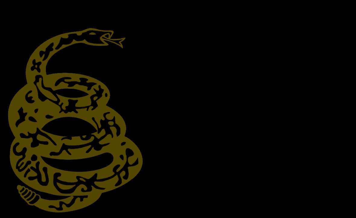 Gadsden Flag, black, gold, SD Desktop Wallpaper