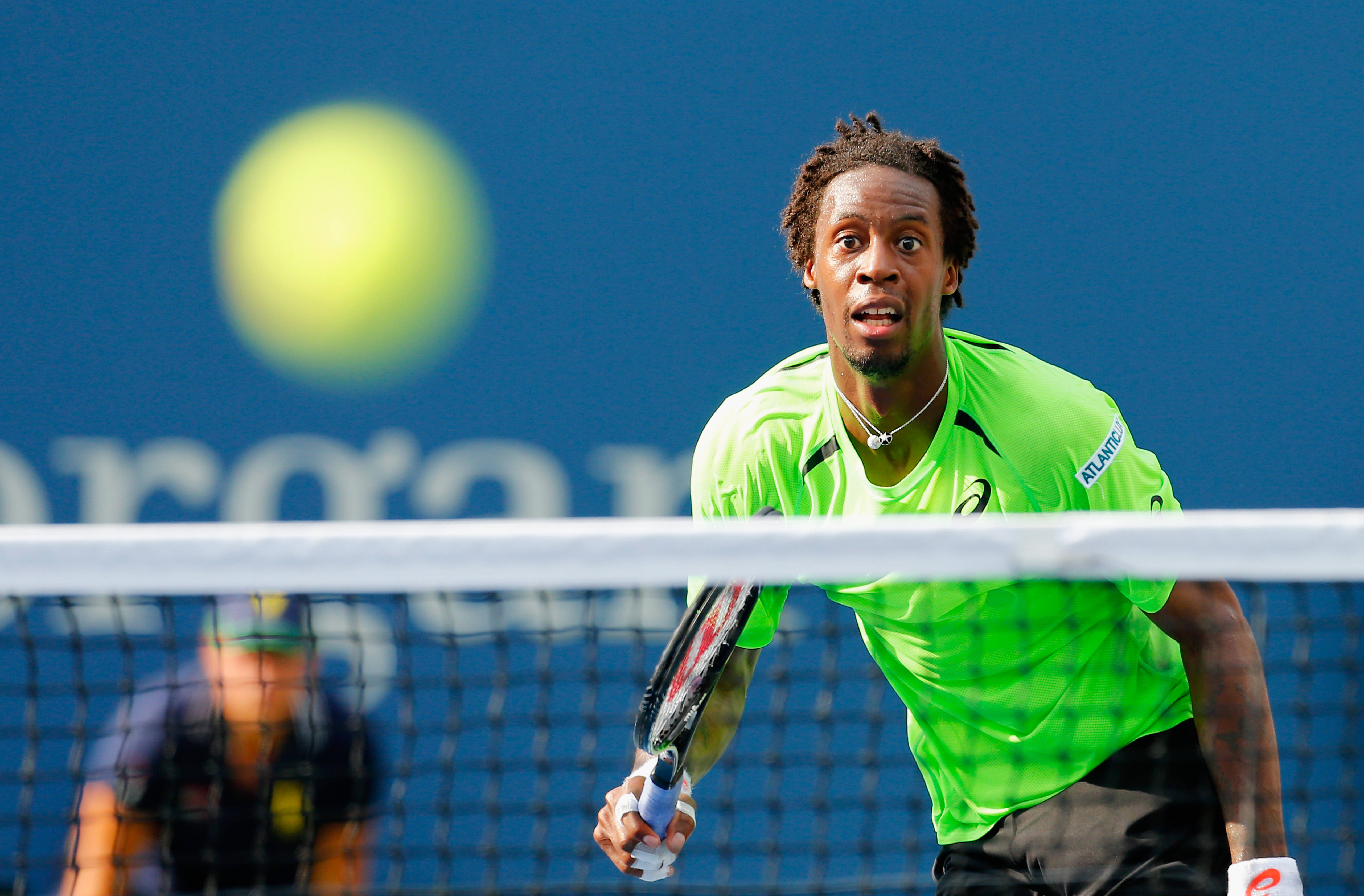 Gael Monfils, neon shirt, bright green shirt, 5K Desktop Wallpaper