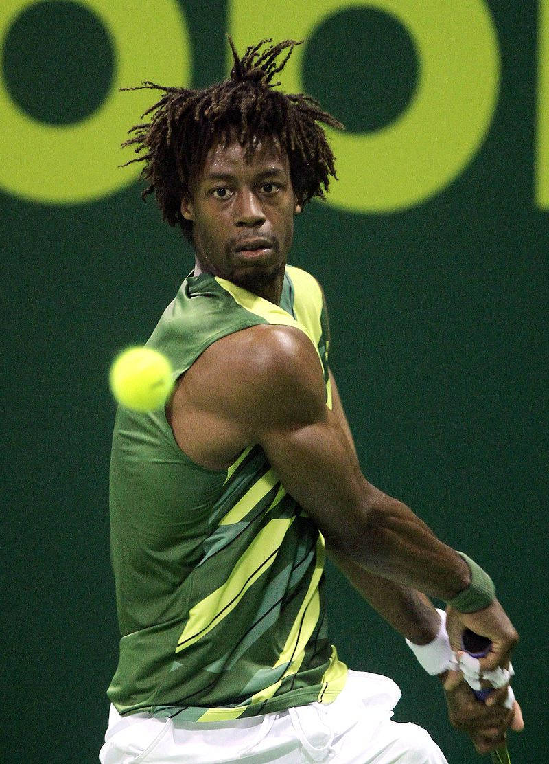 Gael Monfils, dreadlocks, racket, SD Phone Wallpaper