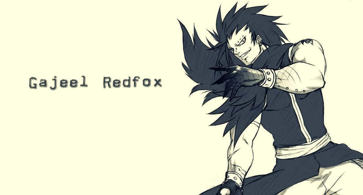 Gajeel Redfox, spiky black hair, intense expression, SD Desktop Wallpaper