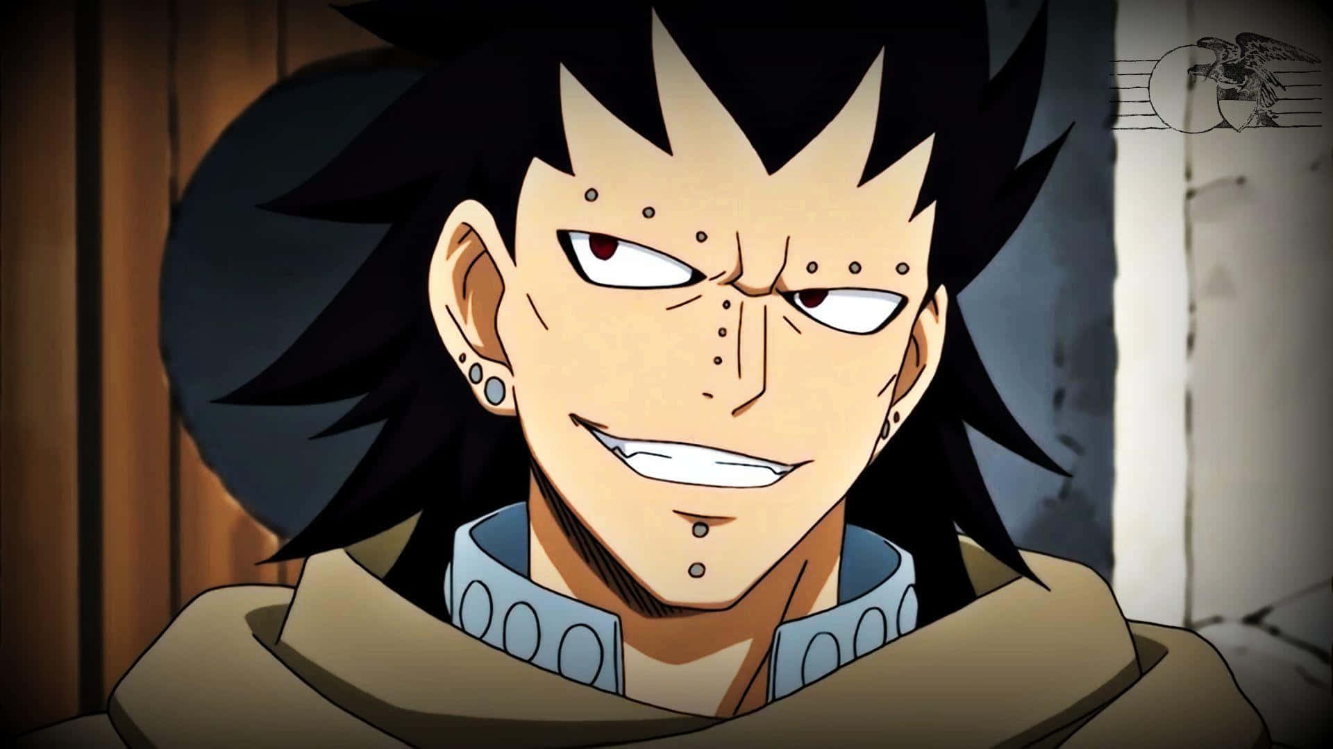 Gajeel Redfox, spiky black hair, facial piercings, Full HD Desktop Wallpaper
