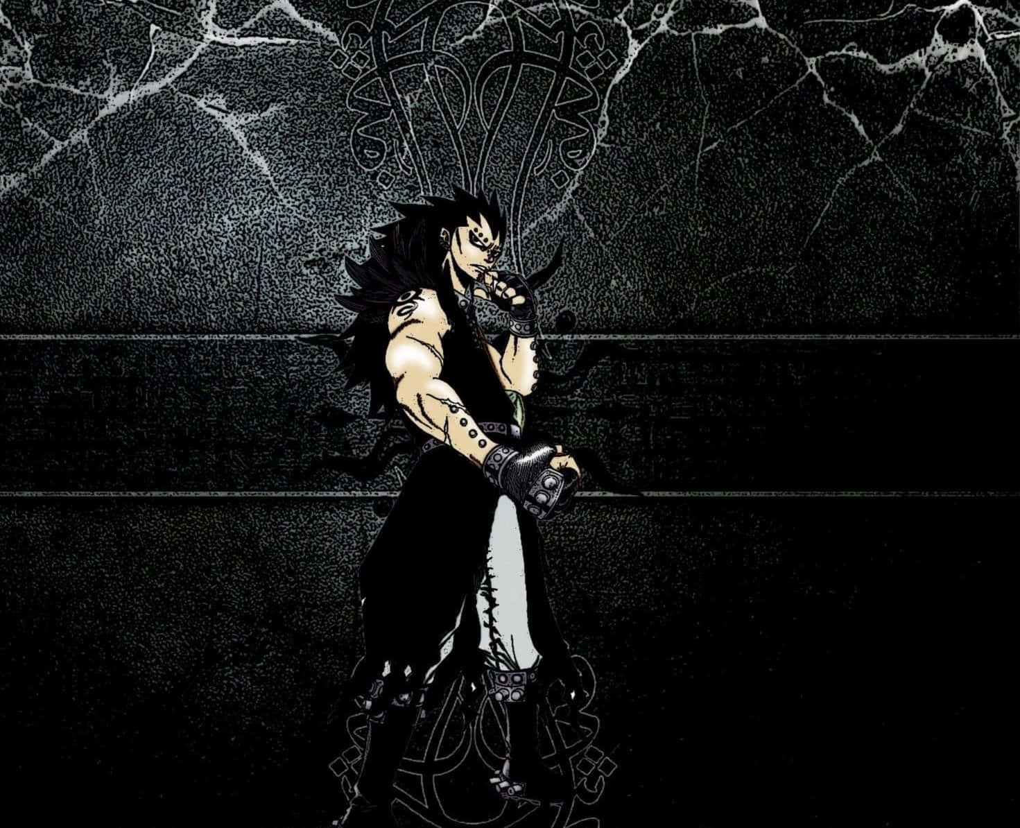 Gajeel Redfox, anime warrior, spiky black hair, HD Desktop Wallpaper