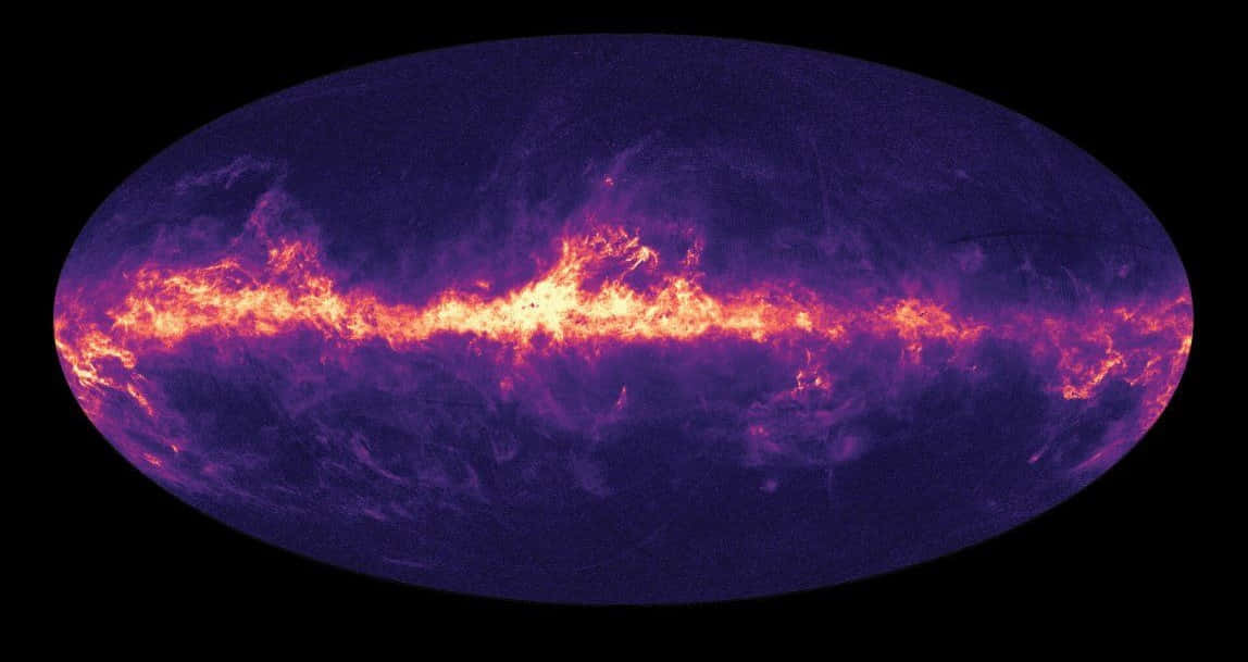 Galactic Center, fiery orange, red, SD Desktop Wallpaper