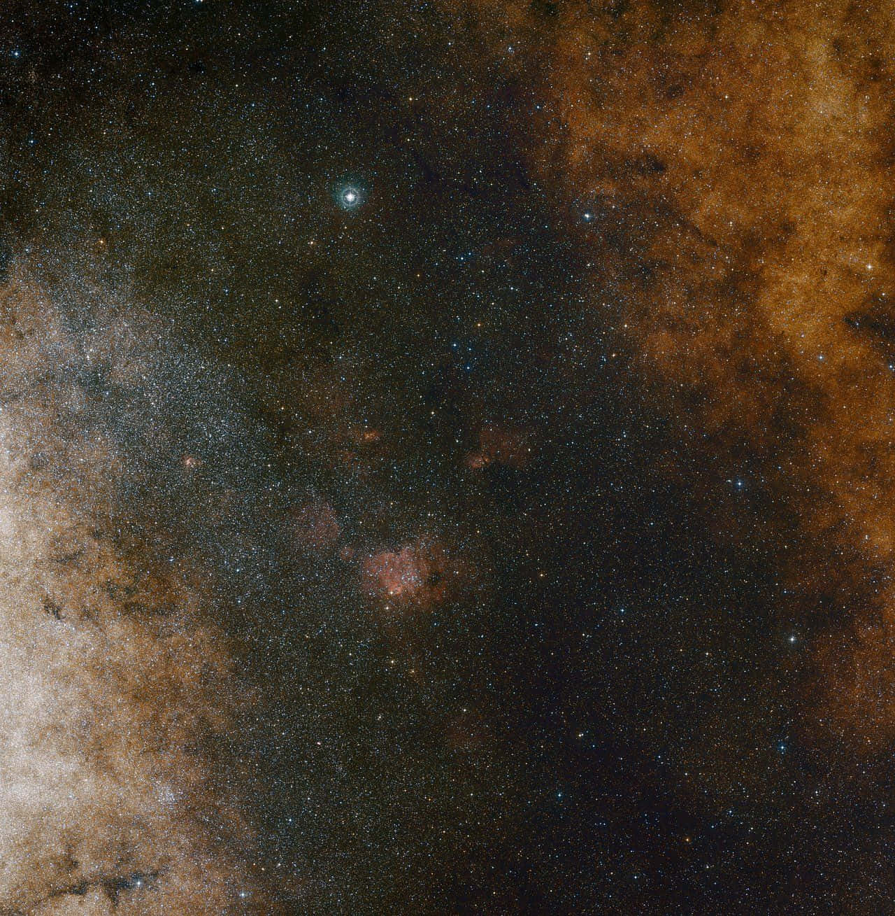 Galactic Center, nebulae, stars, HD Phone Wallpaper