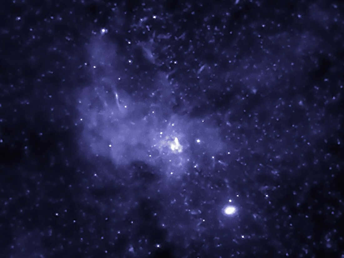 Galactic Center, nebula, blue light, SD Desktop Wallpaper