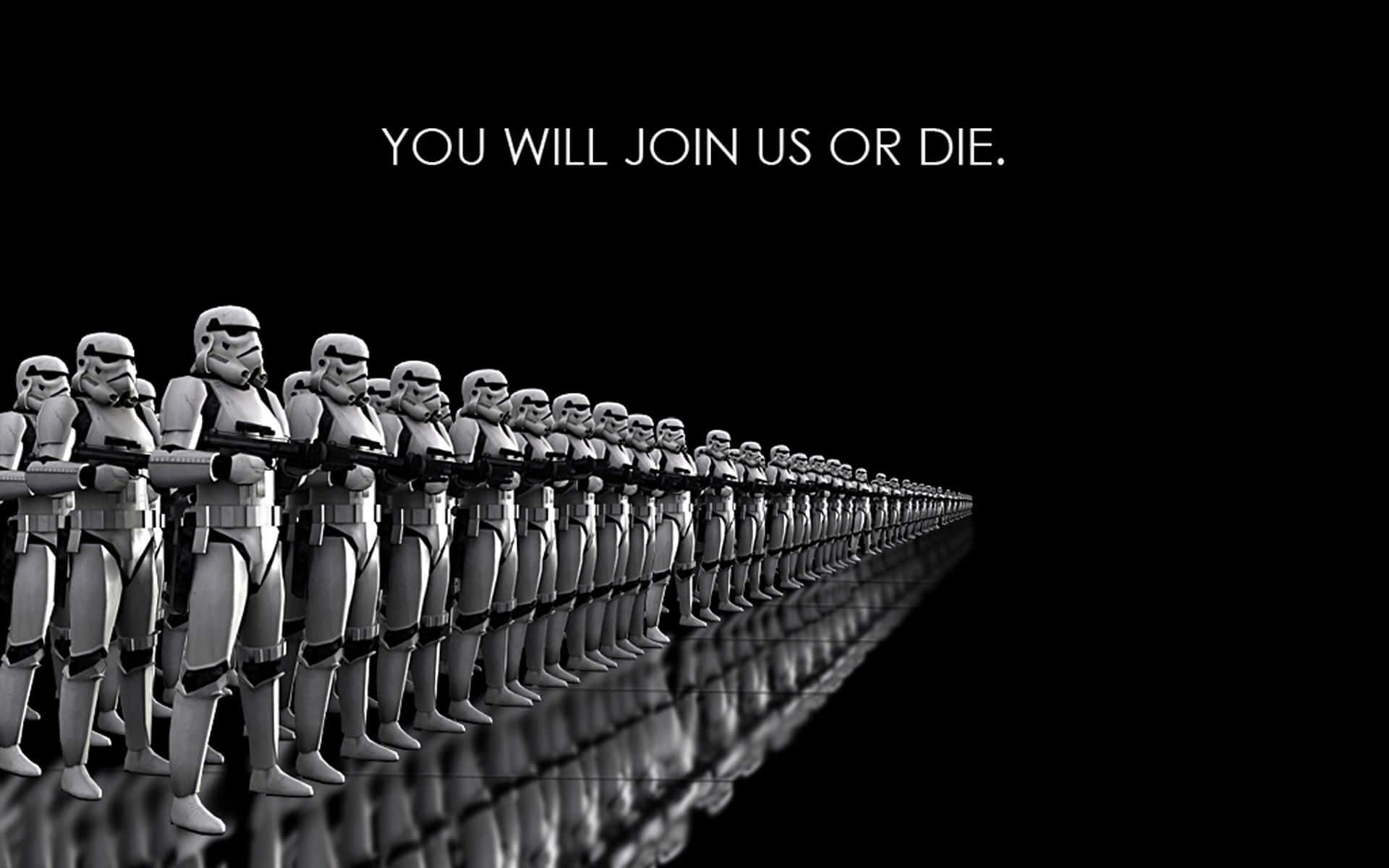 Galactic Empire, stormtroopers, monochrome, Full HD Desktop Wallpaper