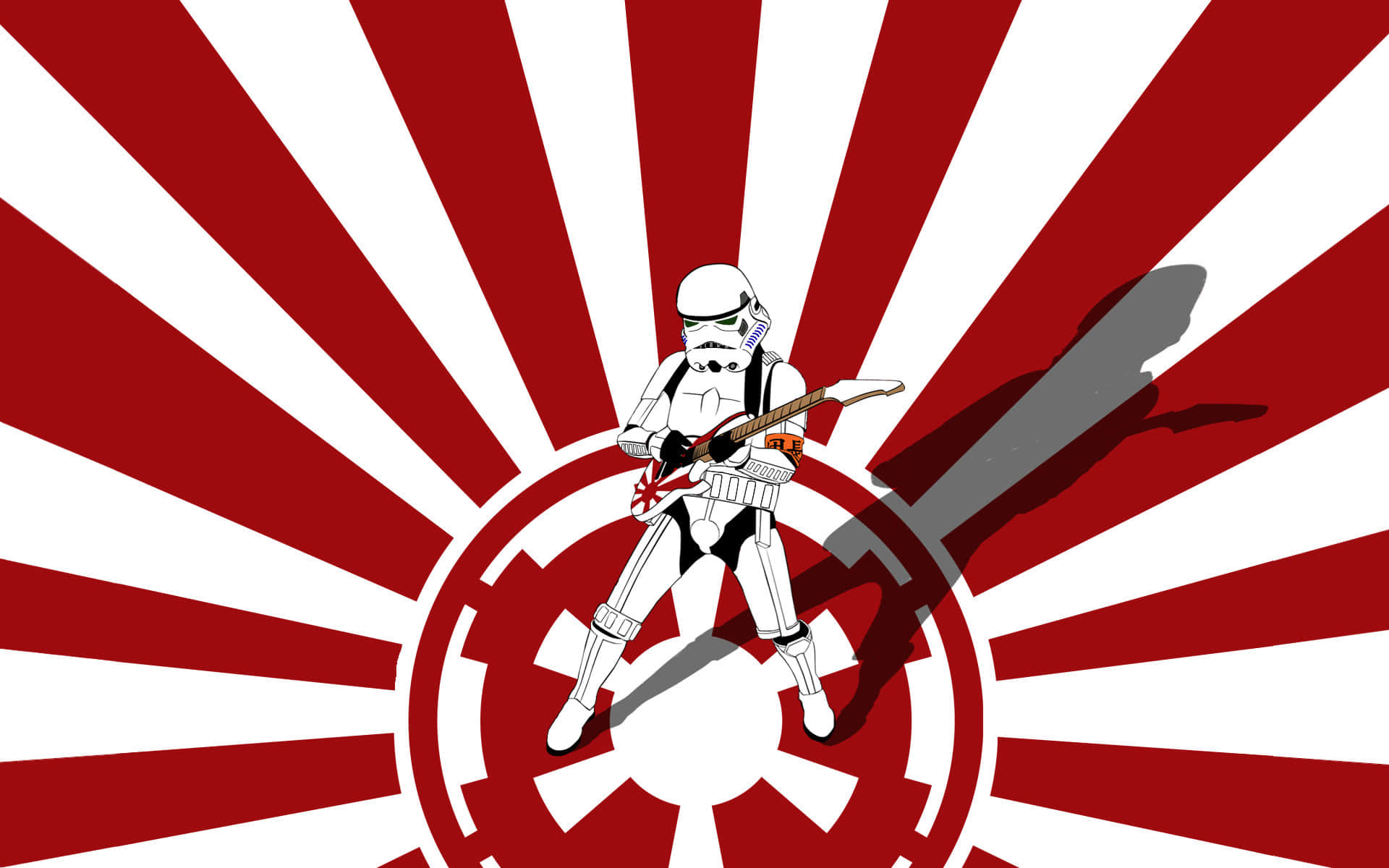 Galactic Empire, stormtrooper, guitar, Full HD Desktop Wallpaper