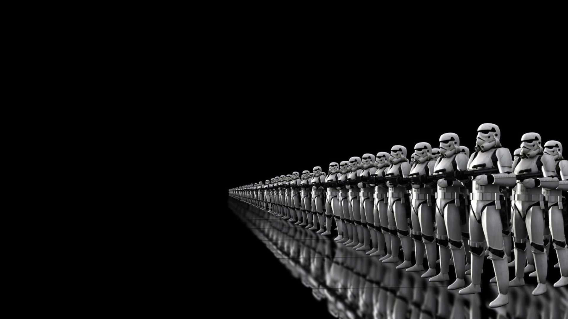 Galactic Empire, stormtroopers, black void, Full HD Desktop Wallpaper