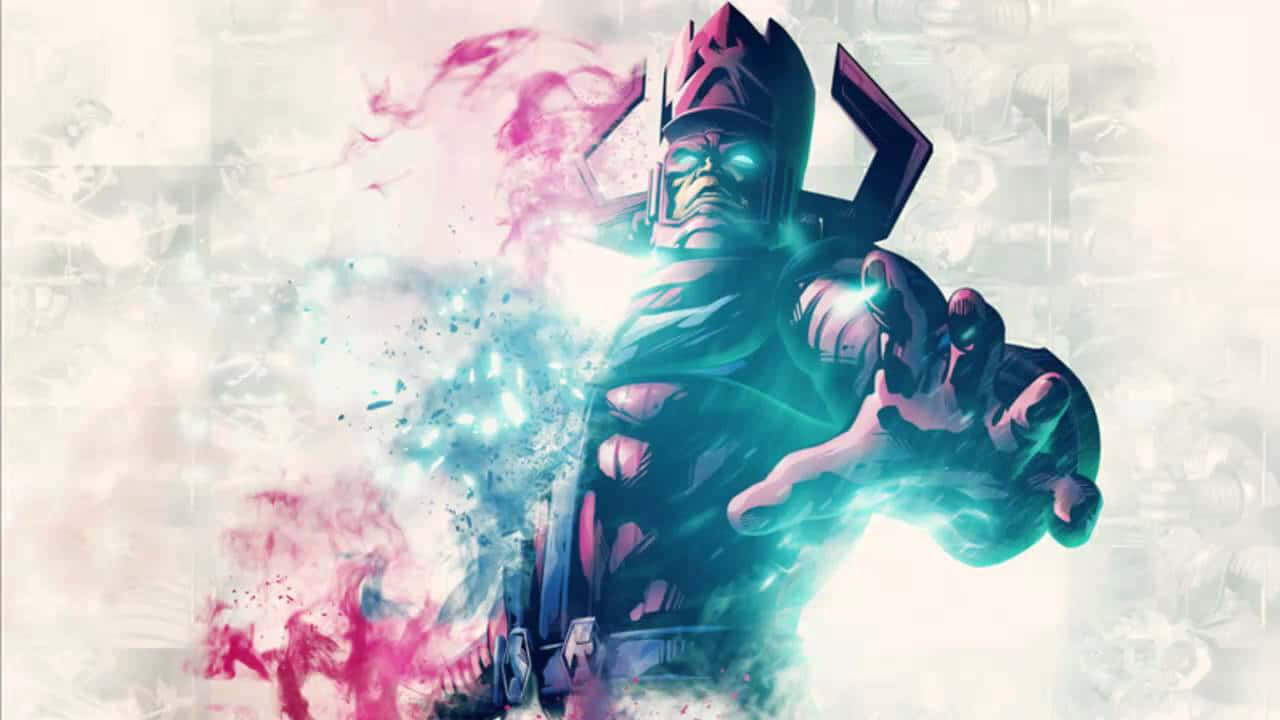 Galactus, blue and pink energy, glowing eyes, HD Desktop Wallpaper