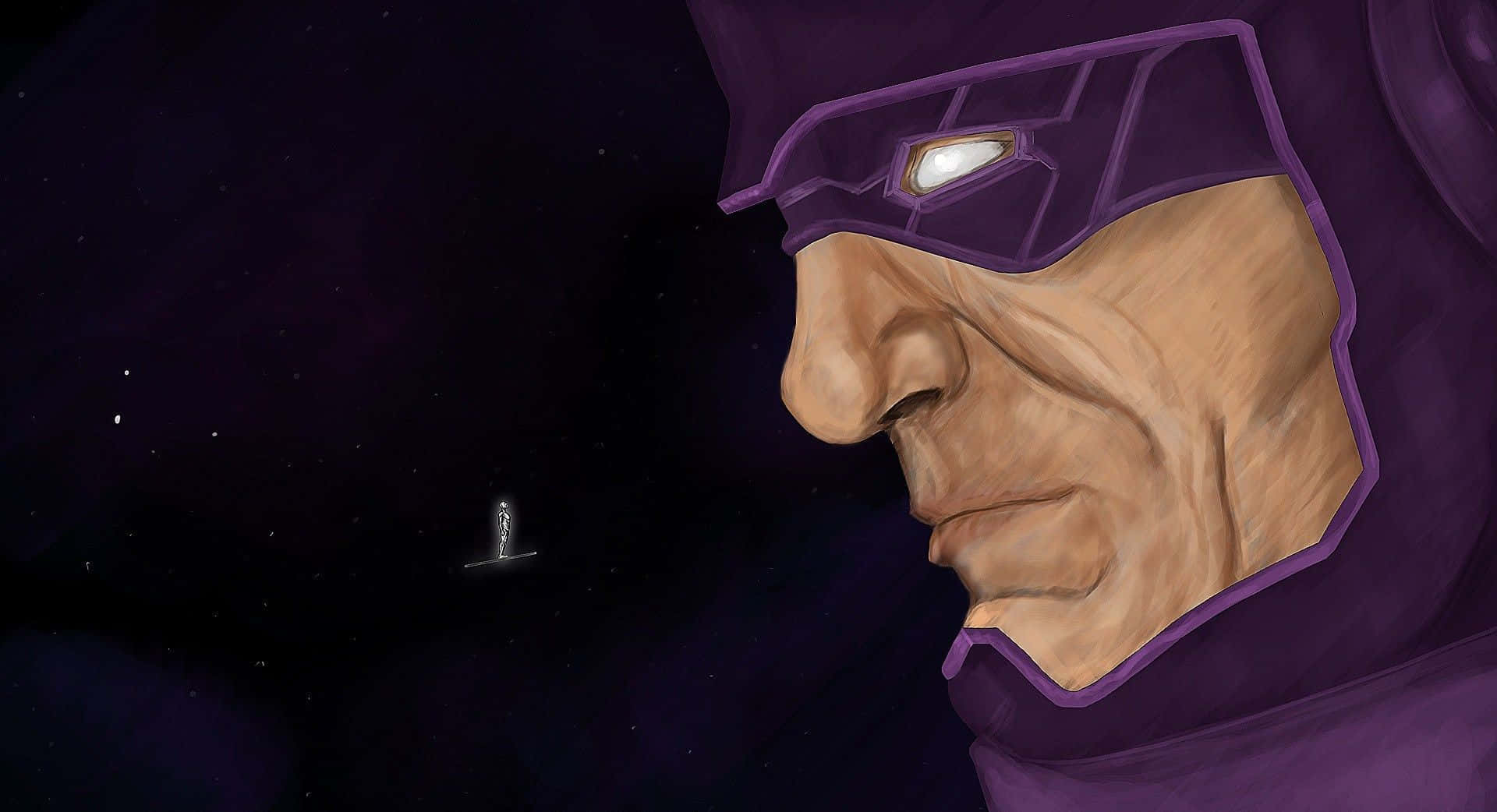 Galactus, purple suit, starry cosmic backdrop, Full HD Desktop Wallpaper