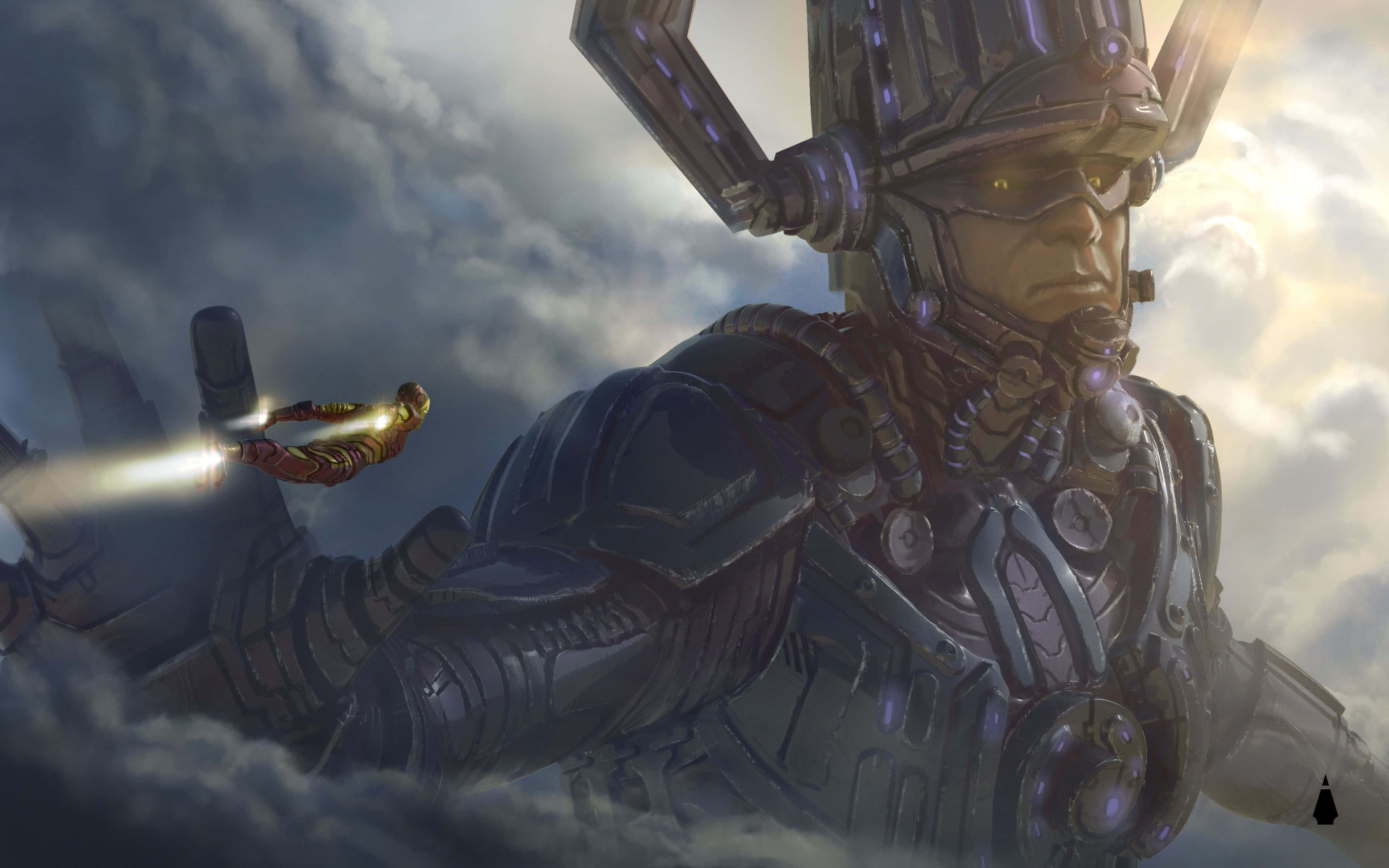 Galactus, storm clouds, mechanical wings, 4K Desktop Wallpaper