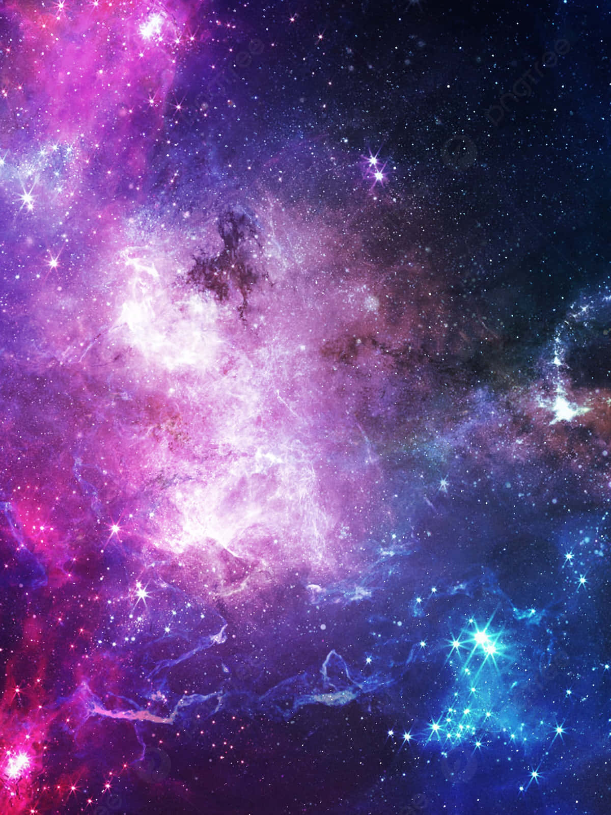 galaxy artwork, cosmic nebula, electric pink, HD Phone Wallpaper
