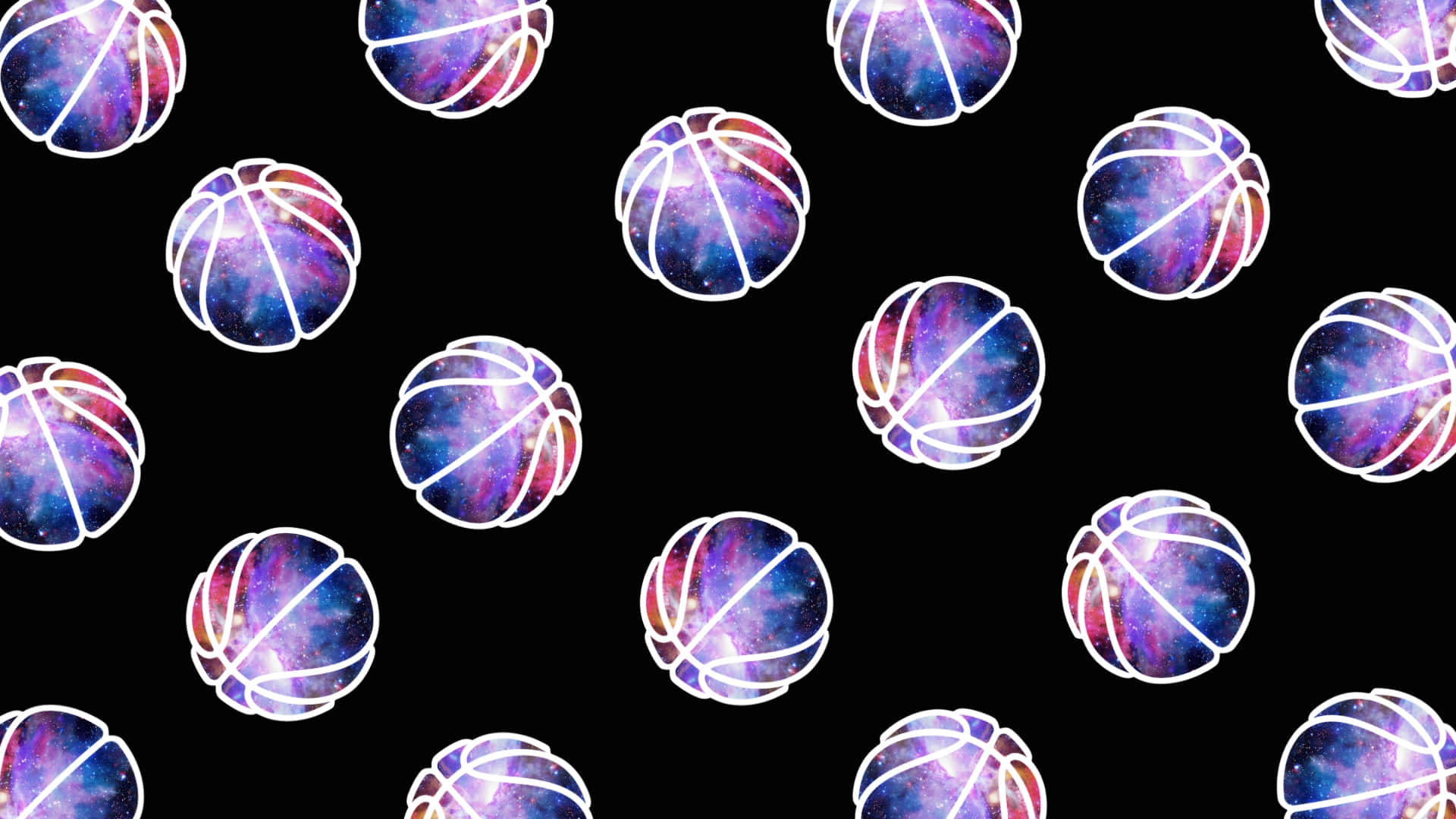 Galaxy Basketball, purple, pink, Full HD Desktop Wallpaper