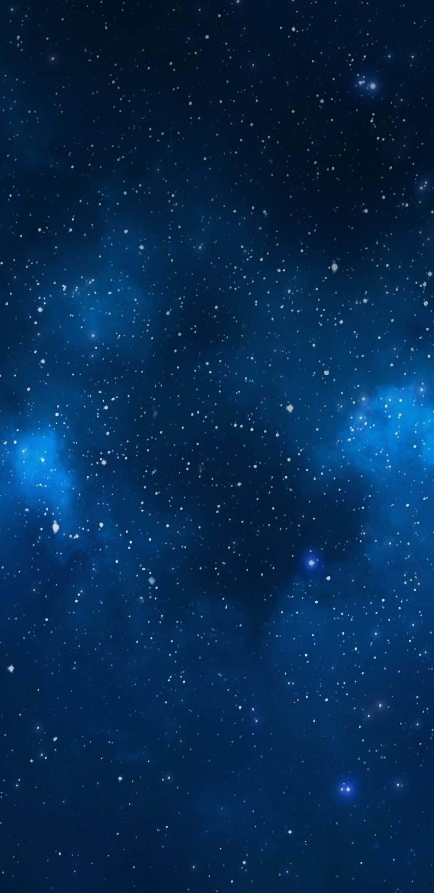 Galaxy Blue Aesthetic, deep blue cosmic expanse, twinkling stars, 2K Phone Wallpaper