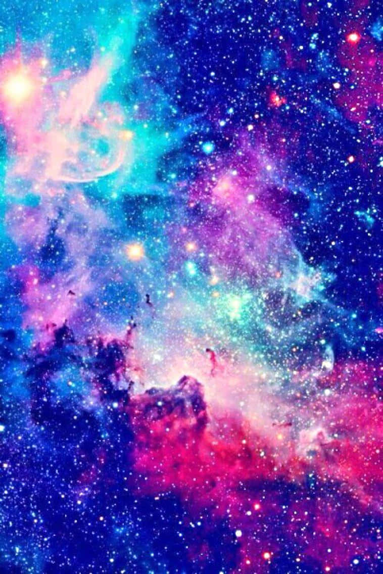 Galaxy Blue Aesthetic, cosmic nebula, electric blues, SD Phone Wallpaper