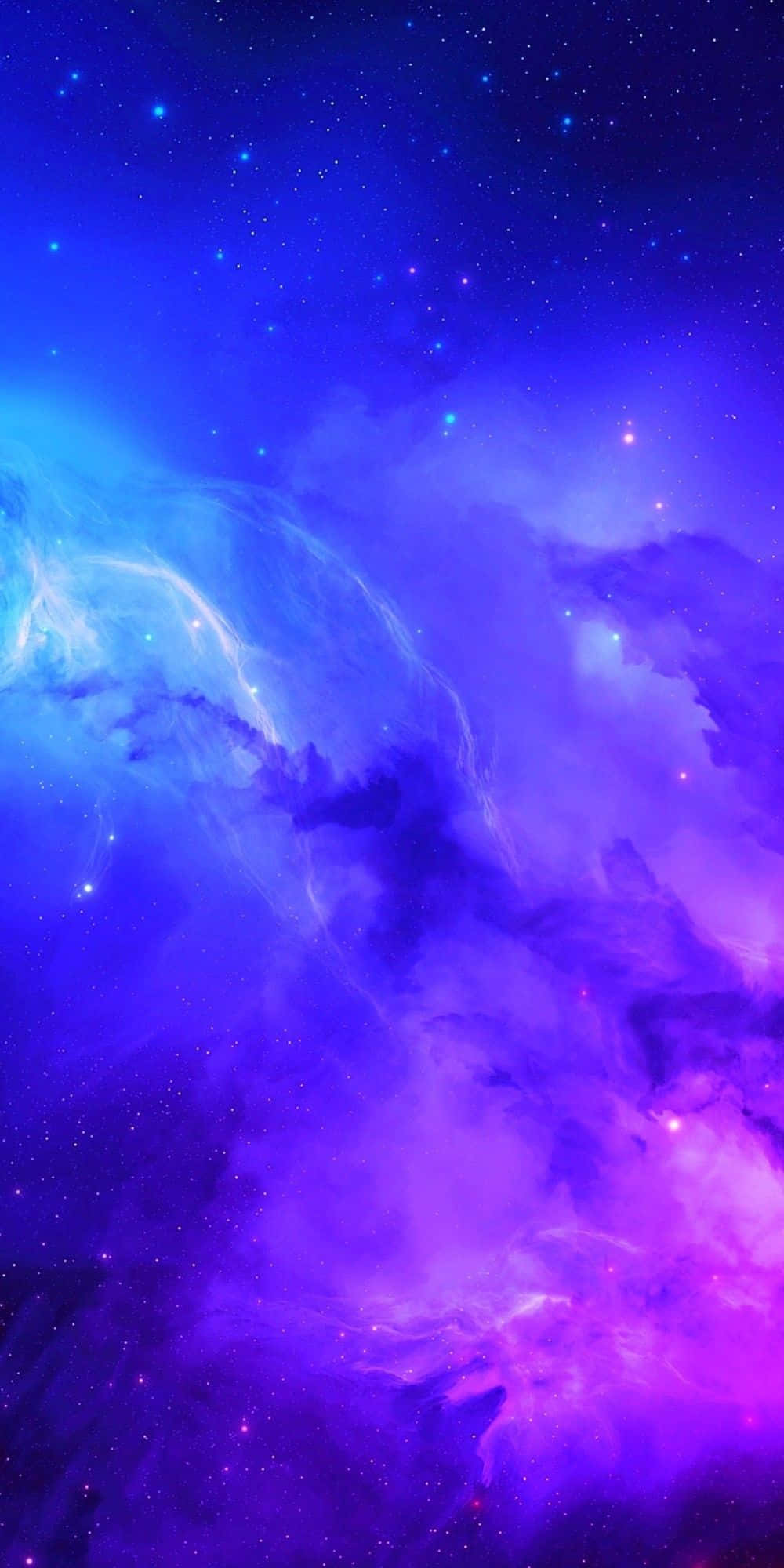 Galaxy Blue Aesthetic, cosmic nebula, electric blues, Full HD Phone Wallpaper