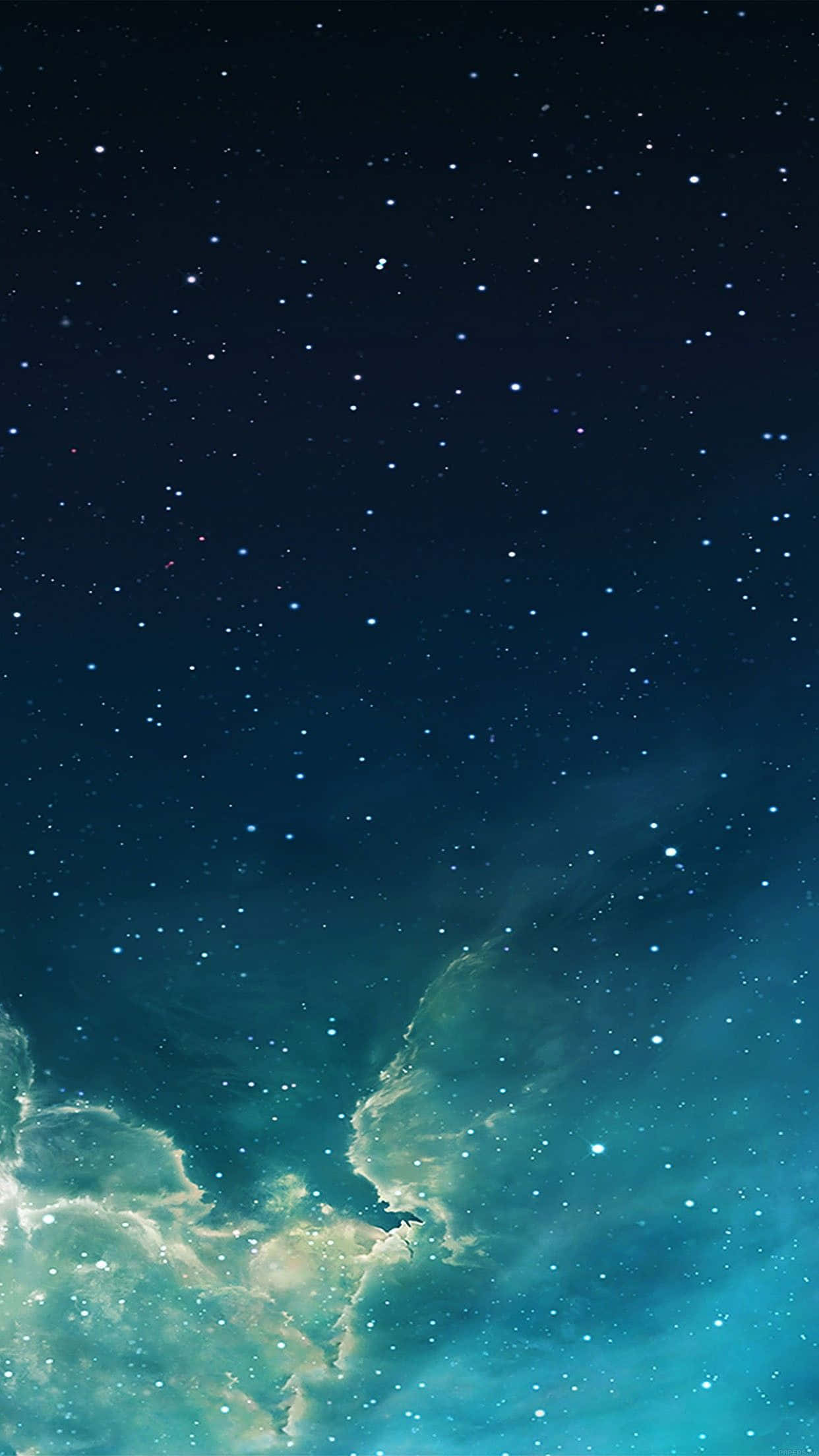 Galaxy Blue Aesthetic, turquoise nebulae, deep indigo void, Full HD Phone Wallpaper