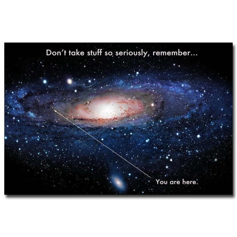 cosmic spiral galaxy, blue and red hues, starfield, SD Desktop Wallpaper