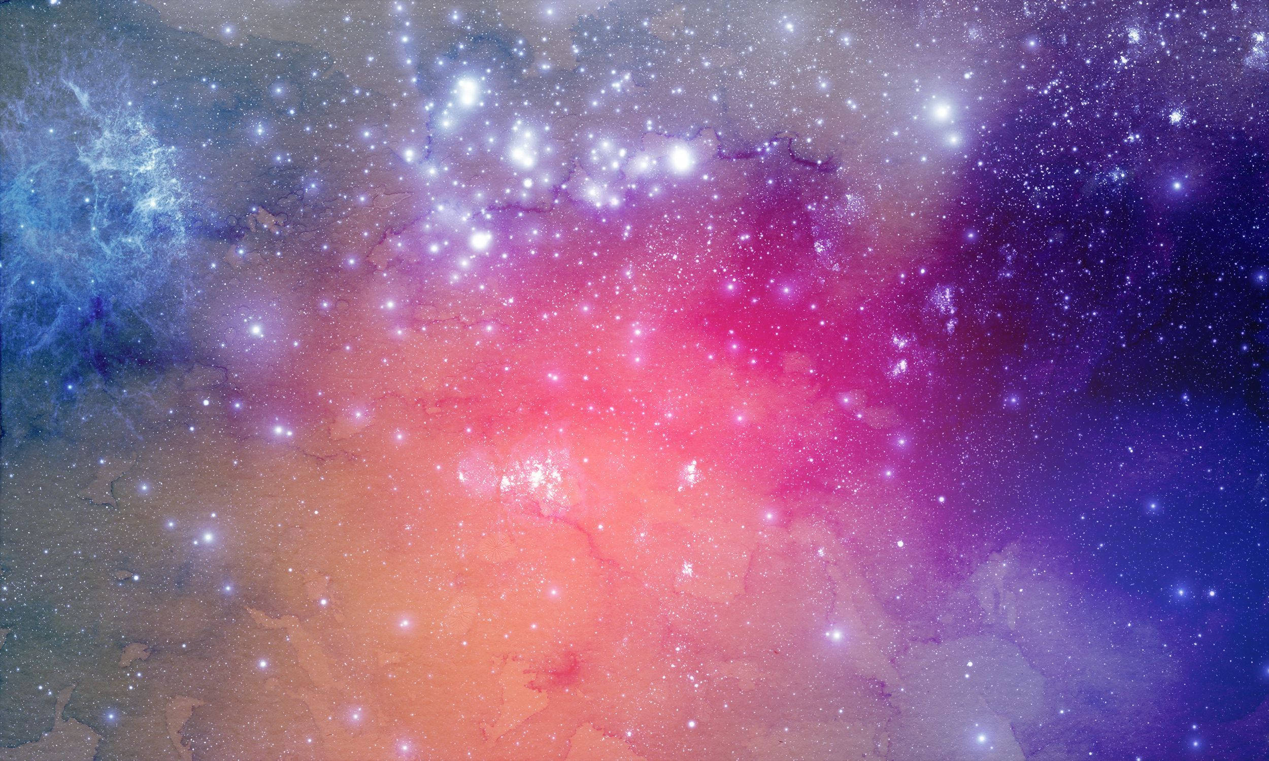 ombre pastel galaxy, watercolor, vibrant cosmic nebula, Full HD Desktop Wallpaper