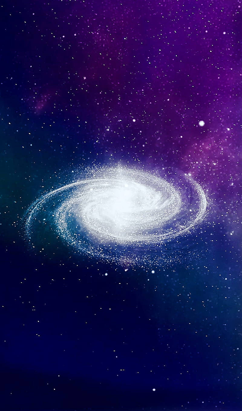 white spiral galaxy live, deep purple, blue cosmic space, HD Phone Wallpaper