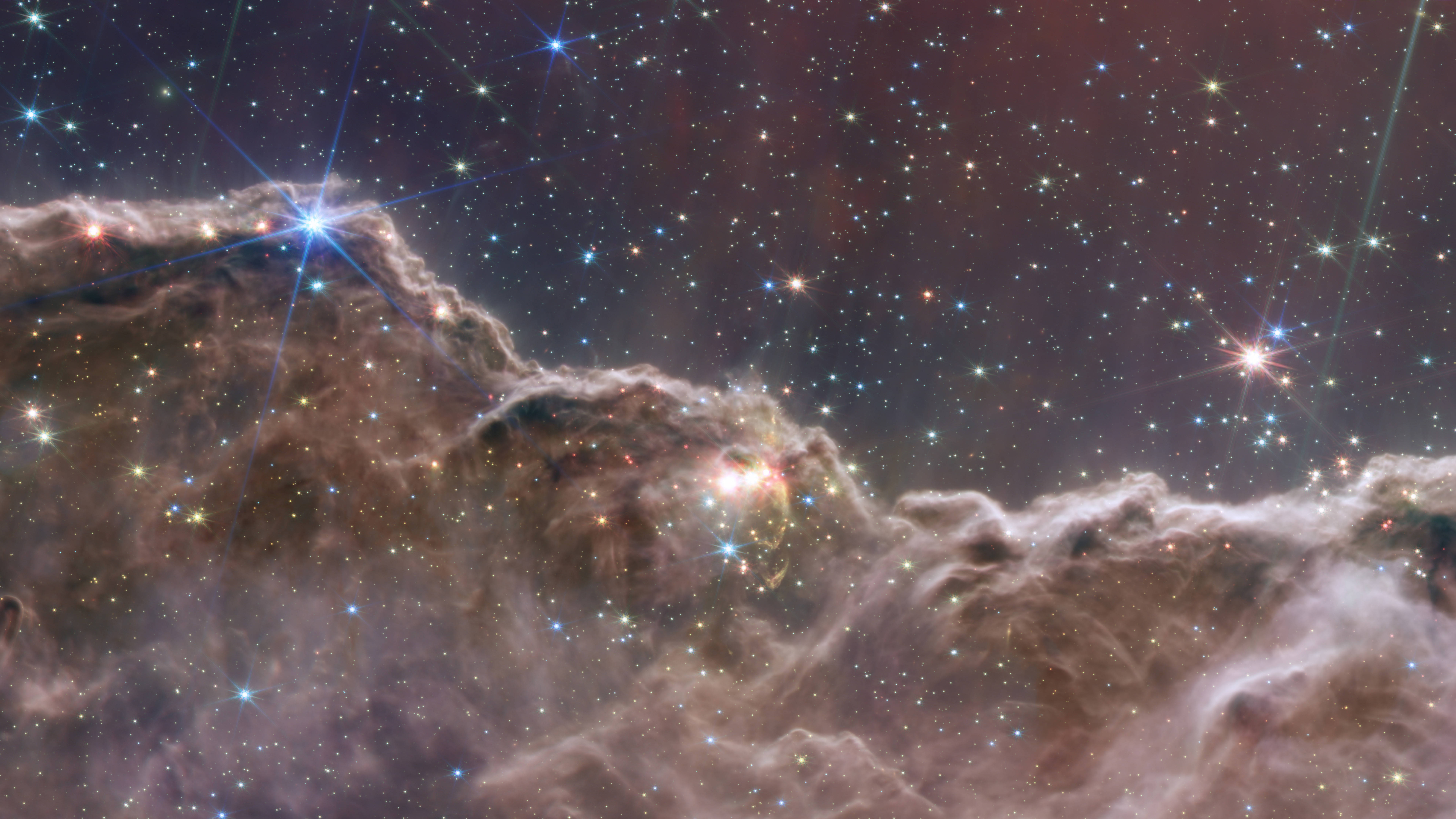 Fantastic Live 4K UHD Galaxy, cosmic nebula, glowing gas clouds, 8K Desktop Wallpaper