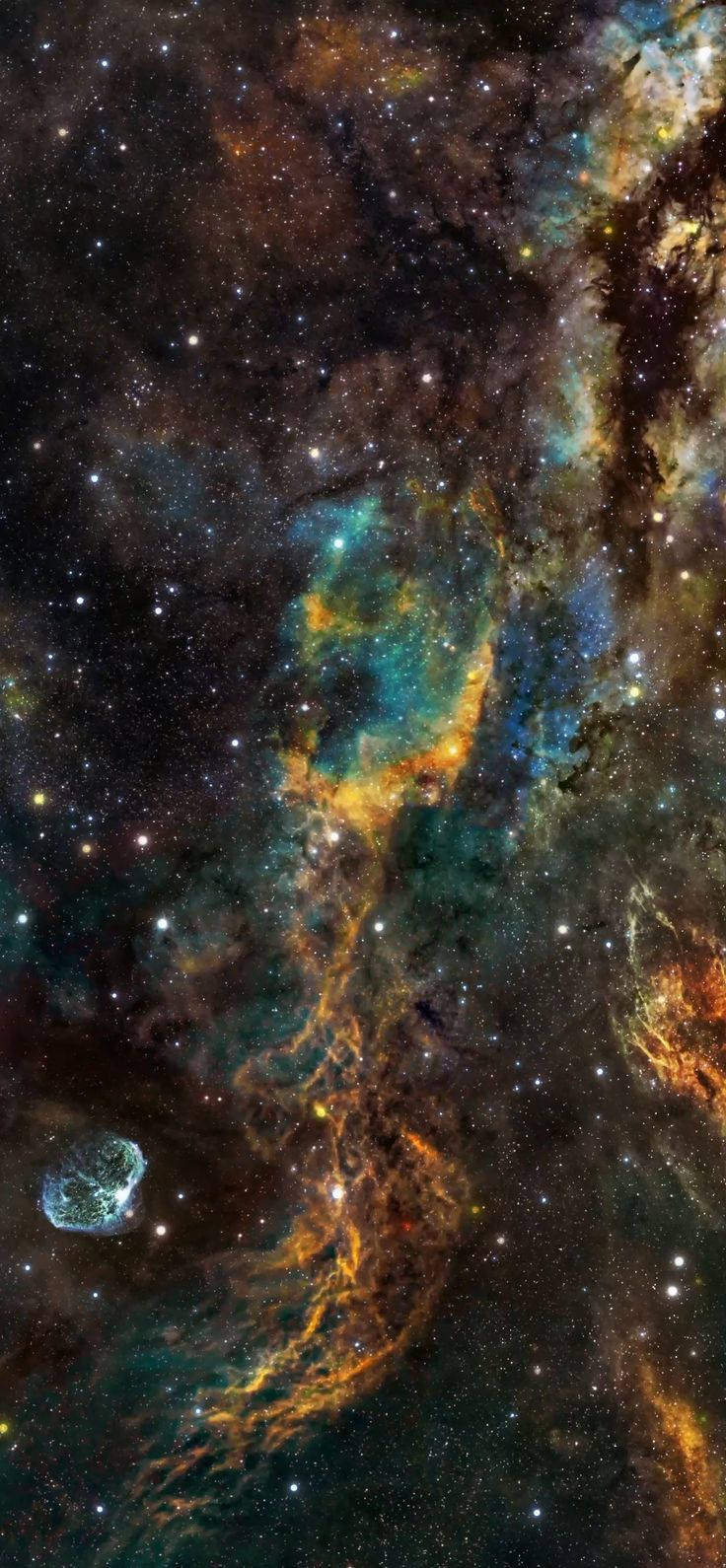 Galaxy Live, orange, blue, HD Phone Wallpaper