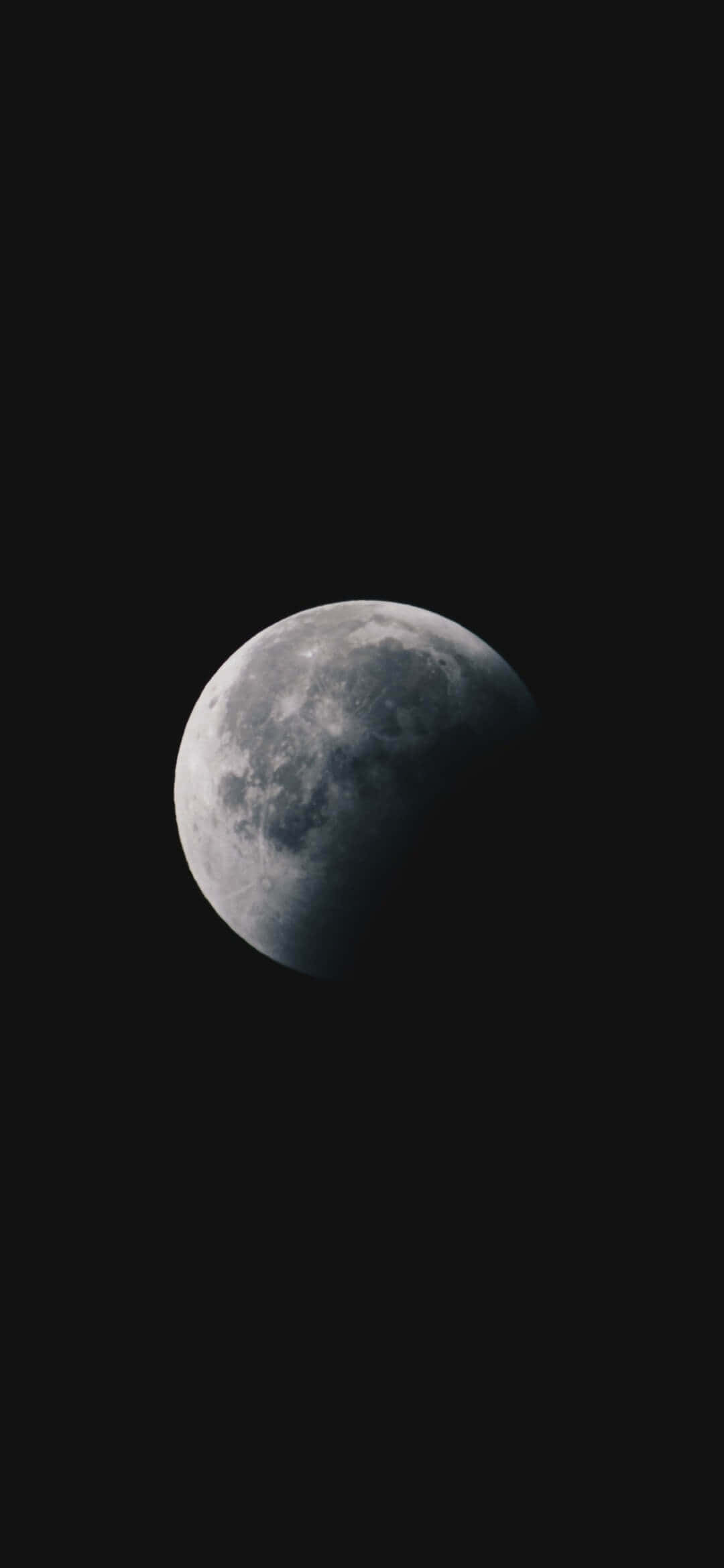 crescent moon, detailed craters, shadows, Full HD Phone Wallpaper