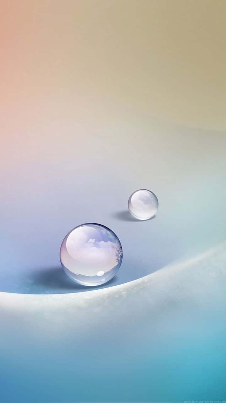 Galaxy Note 4, glass spheres, cloudy sky, HD Phone Wallpaper