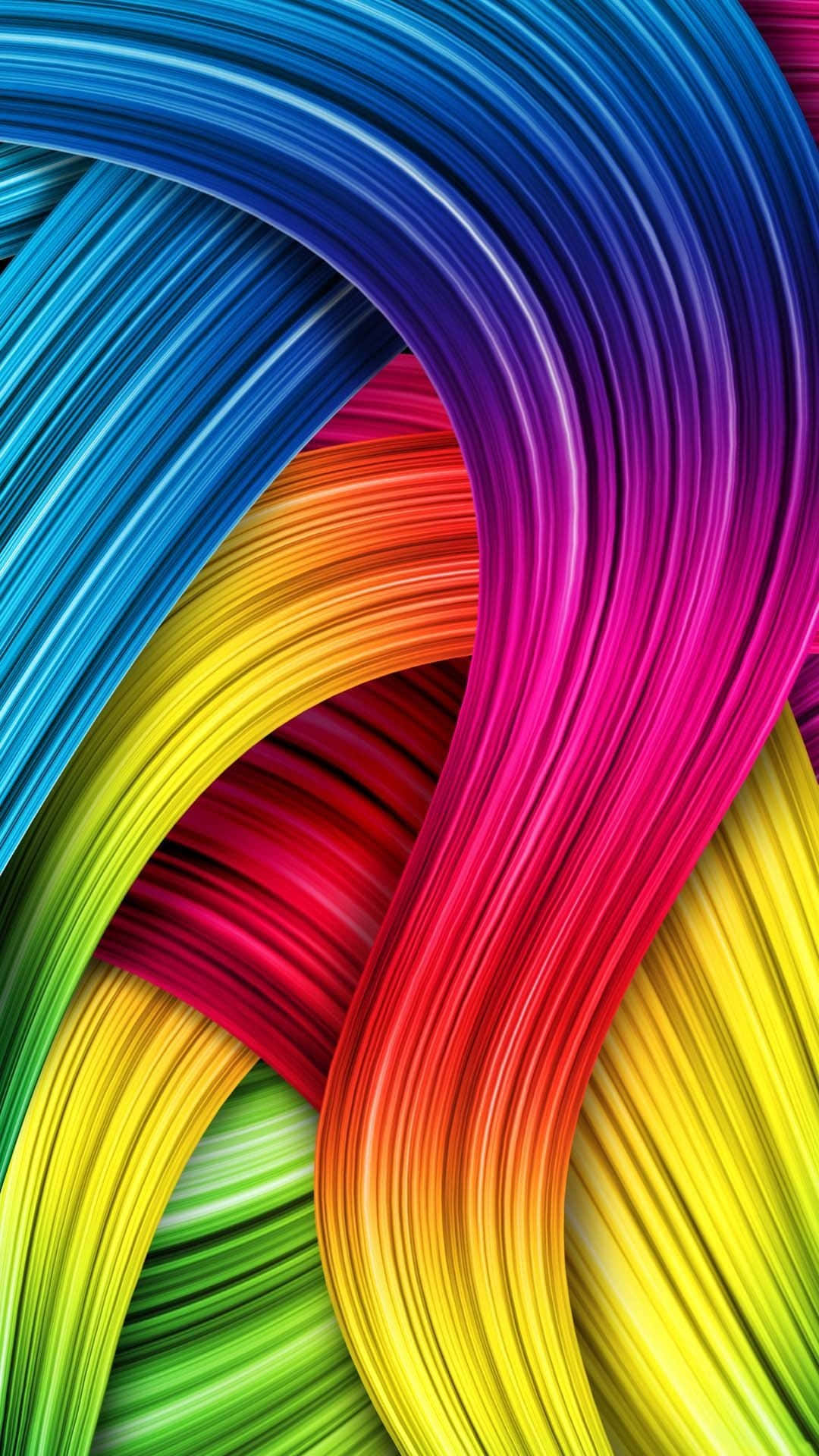 Galaxy Note 4, rainbow-colored, ribbons, Full HD Phone Wallpaper