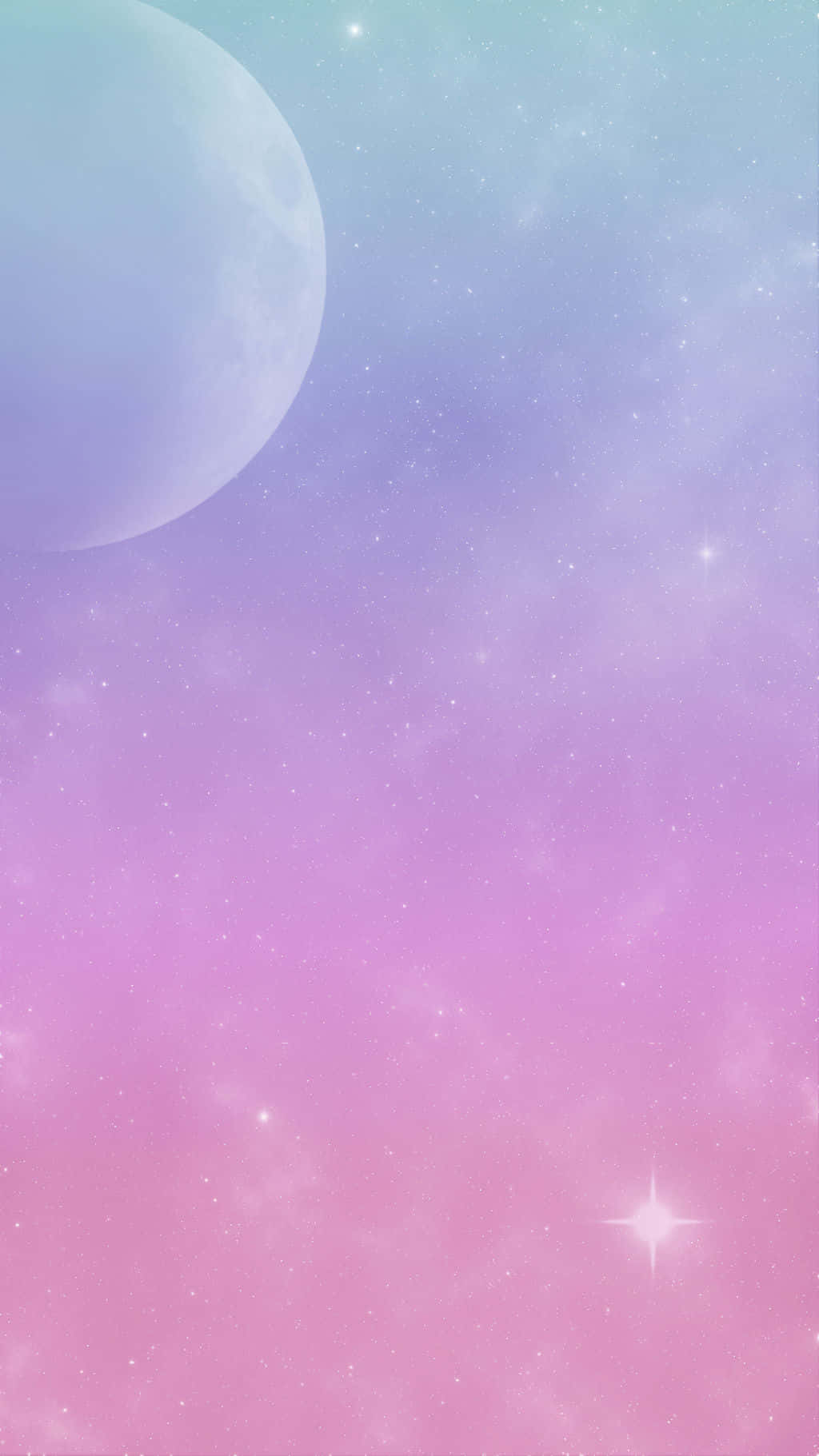 Galaxy Note, pastel galaxy, large moon, HD Phone Wallpaper