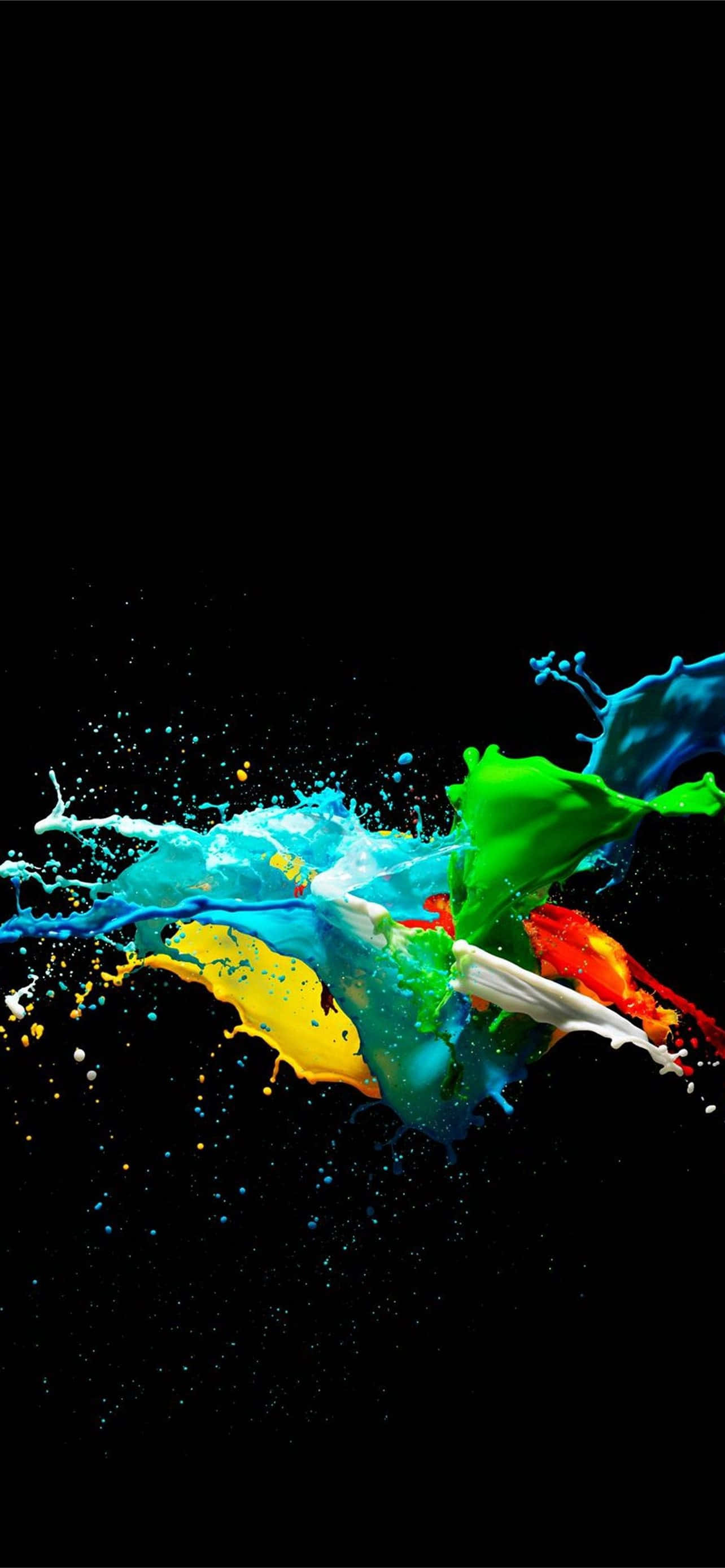 Galaxy Note, 1284 x 2778, vibrant paint splashes, 2K Phone Wallpaper