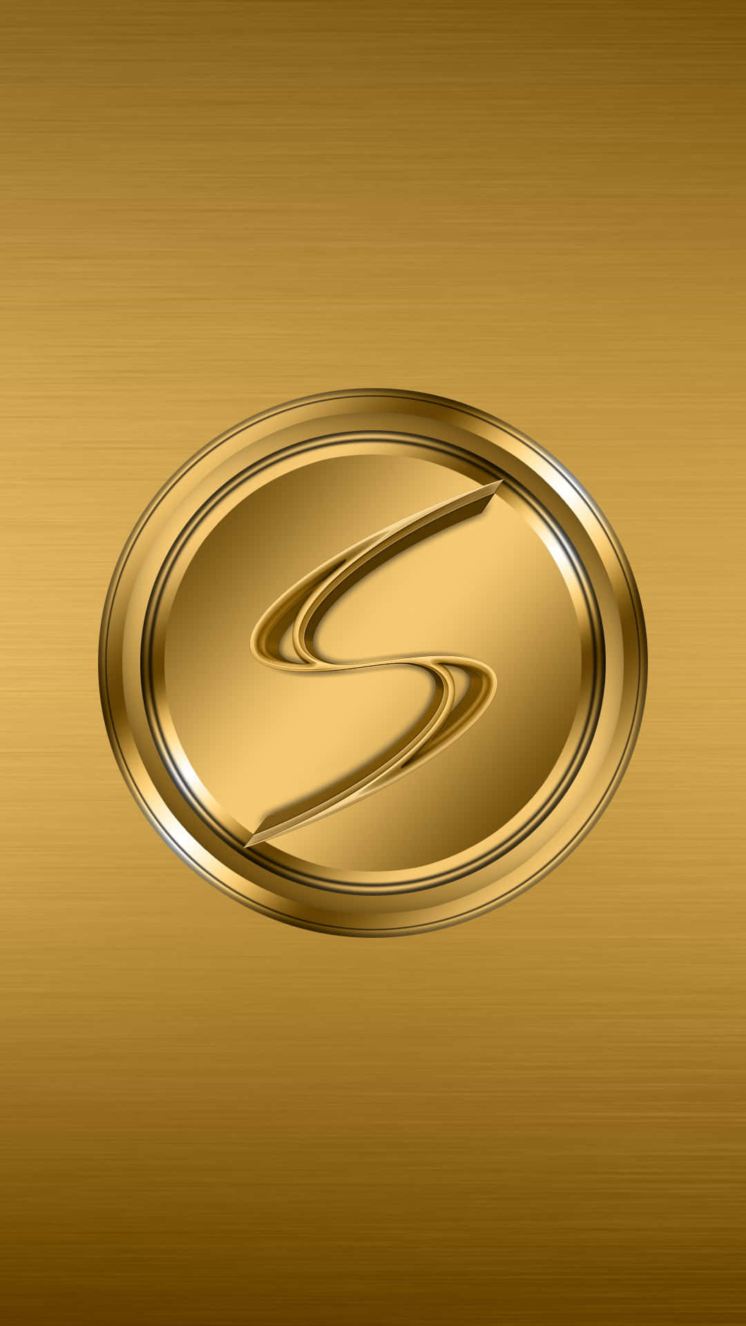 Galaxy S, gold coin, stylized S emblem, Full HD Phone Wallpaper