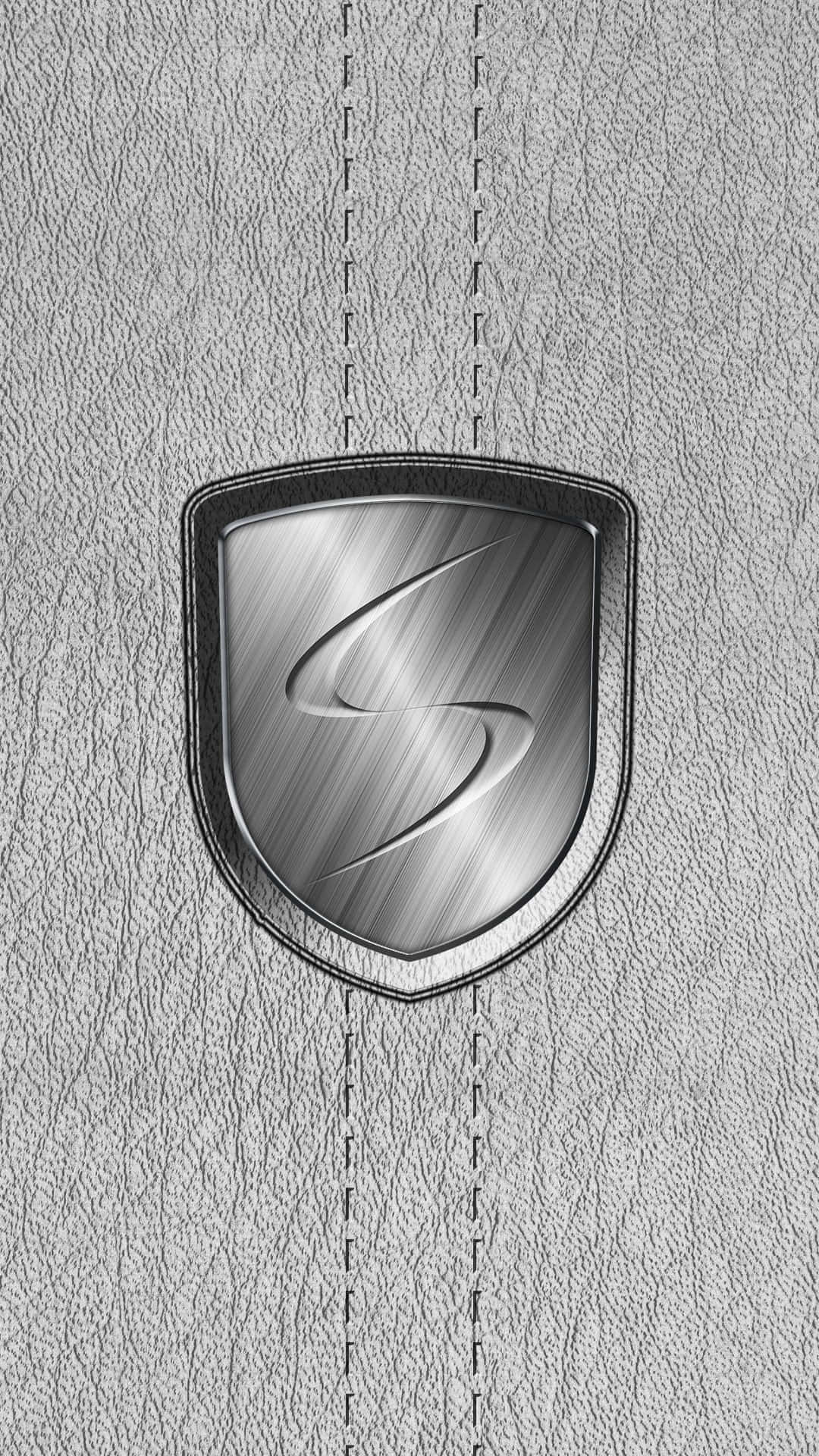 Galaxy S, brushed metal shield emblem, stylized S logo, Full HD Phone Wallpaper