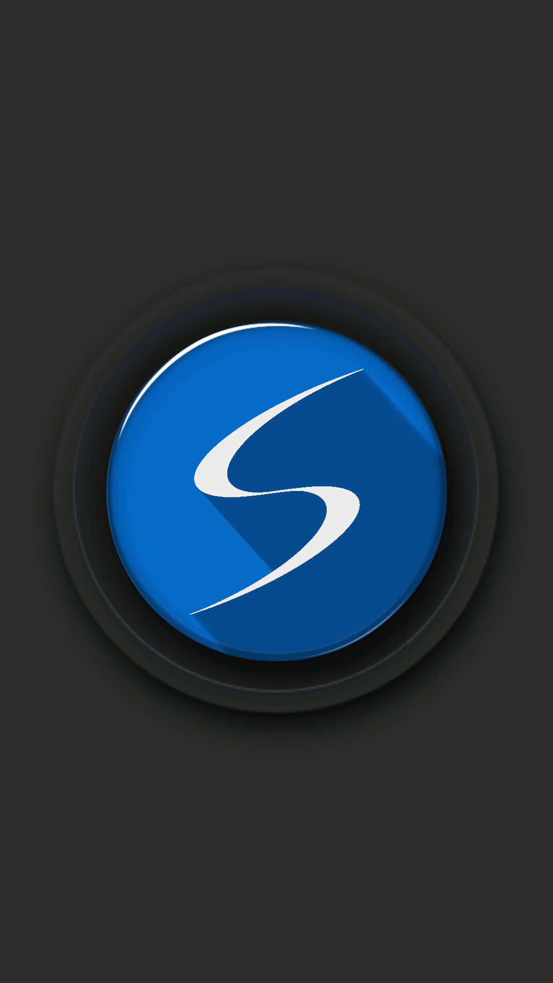 Galaxy S, glossy blue, white stylized S logo, Full HD Phone Wallpaper