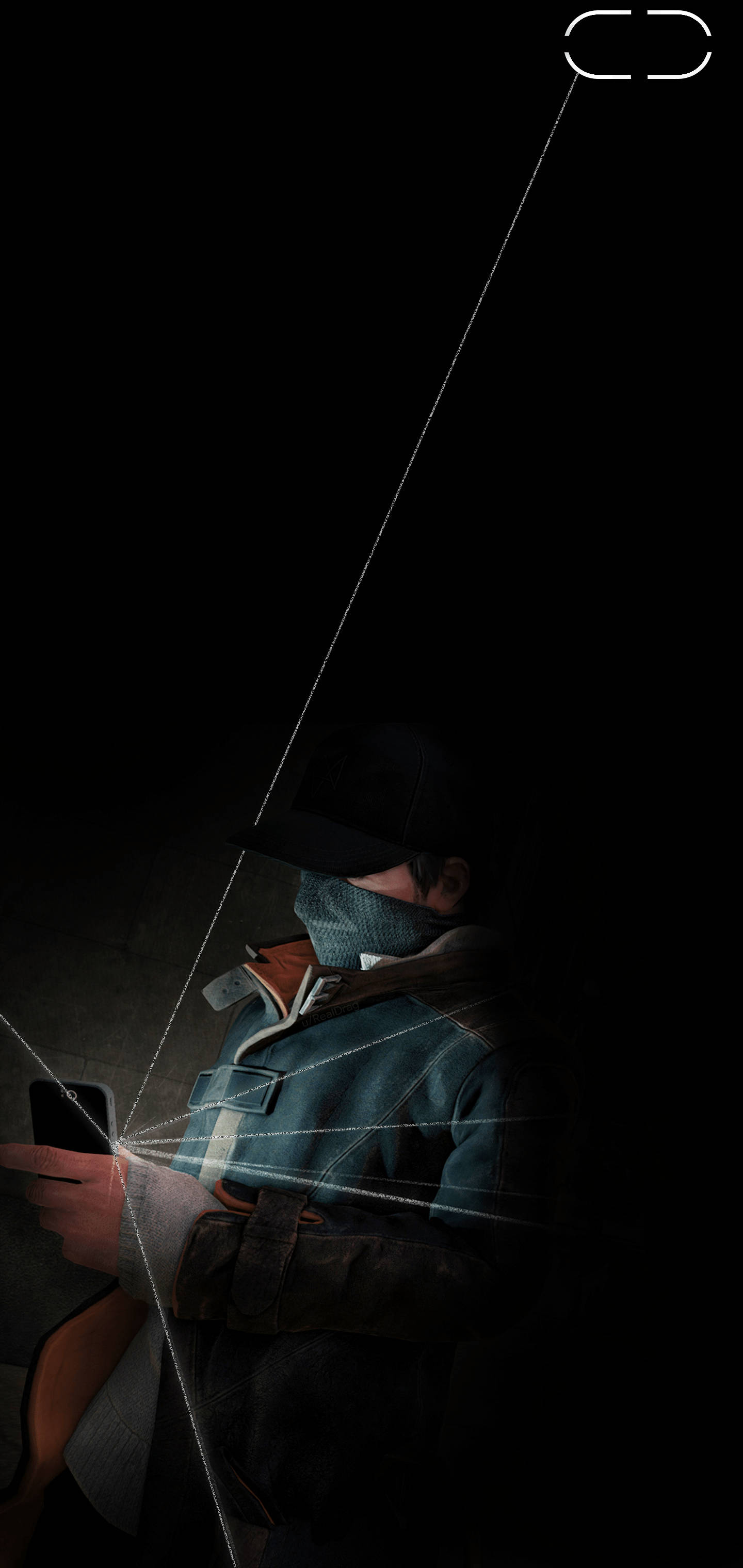 Galaxy S10 Plus, dark, hooded figure, 2K Phone Wallpaper