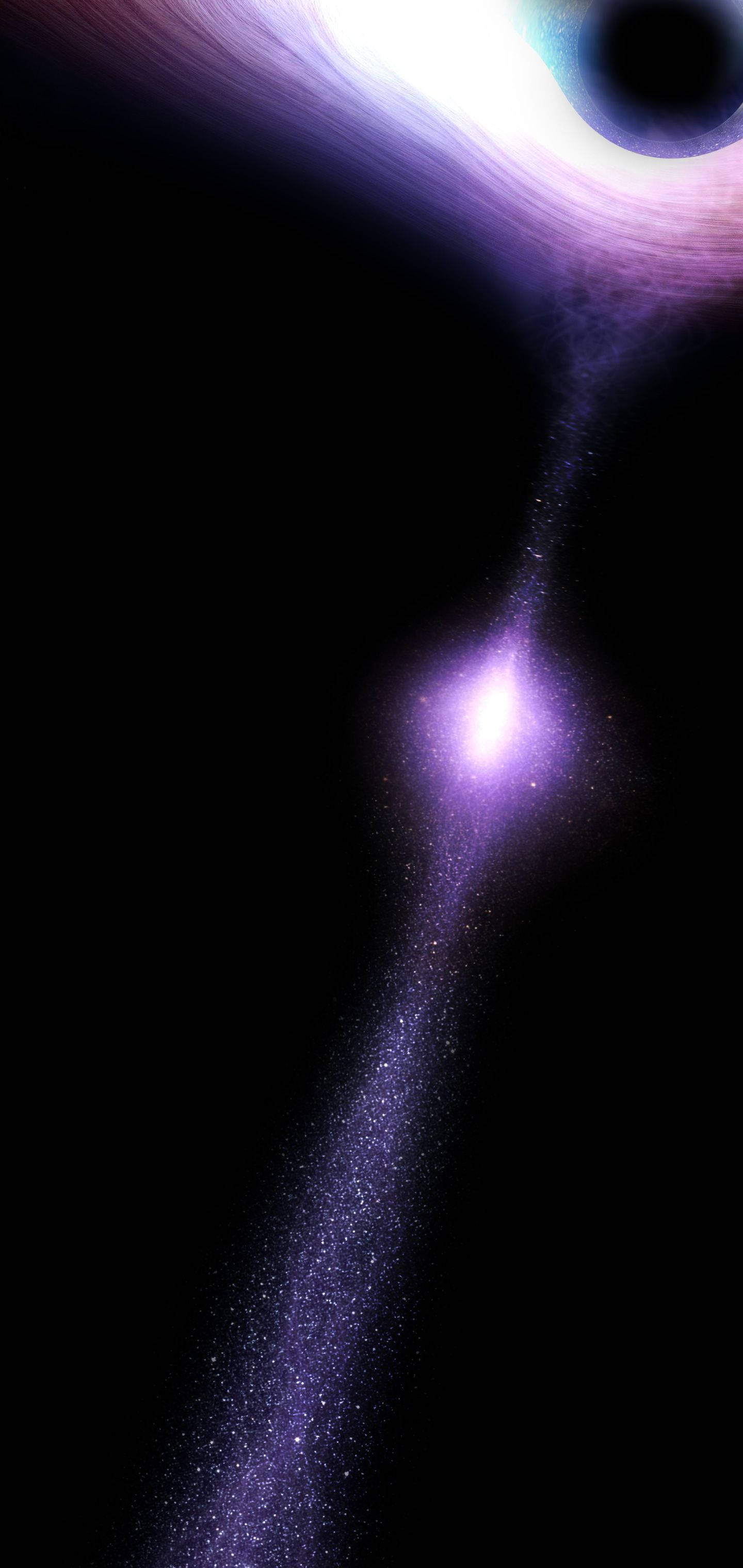 Galaxy S10, massive quasar, black hole, 2K Phone Wallpaper