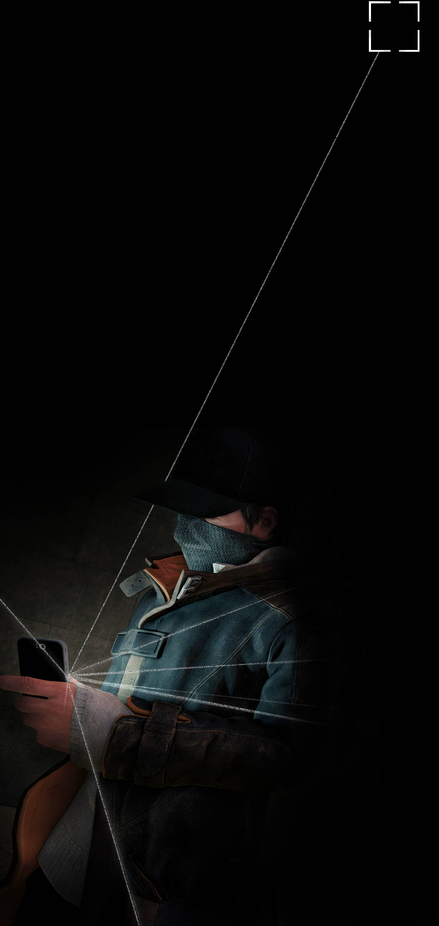 Galaxy S10, dark hoodie, mask, 2K Phone Wallpaper