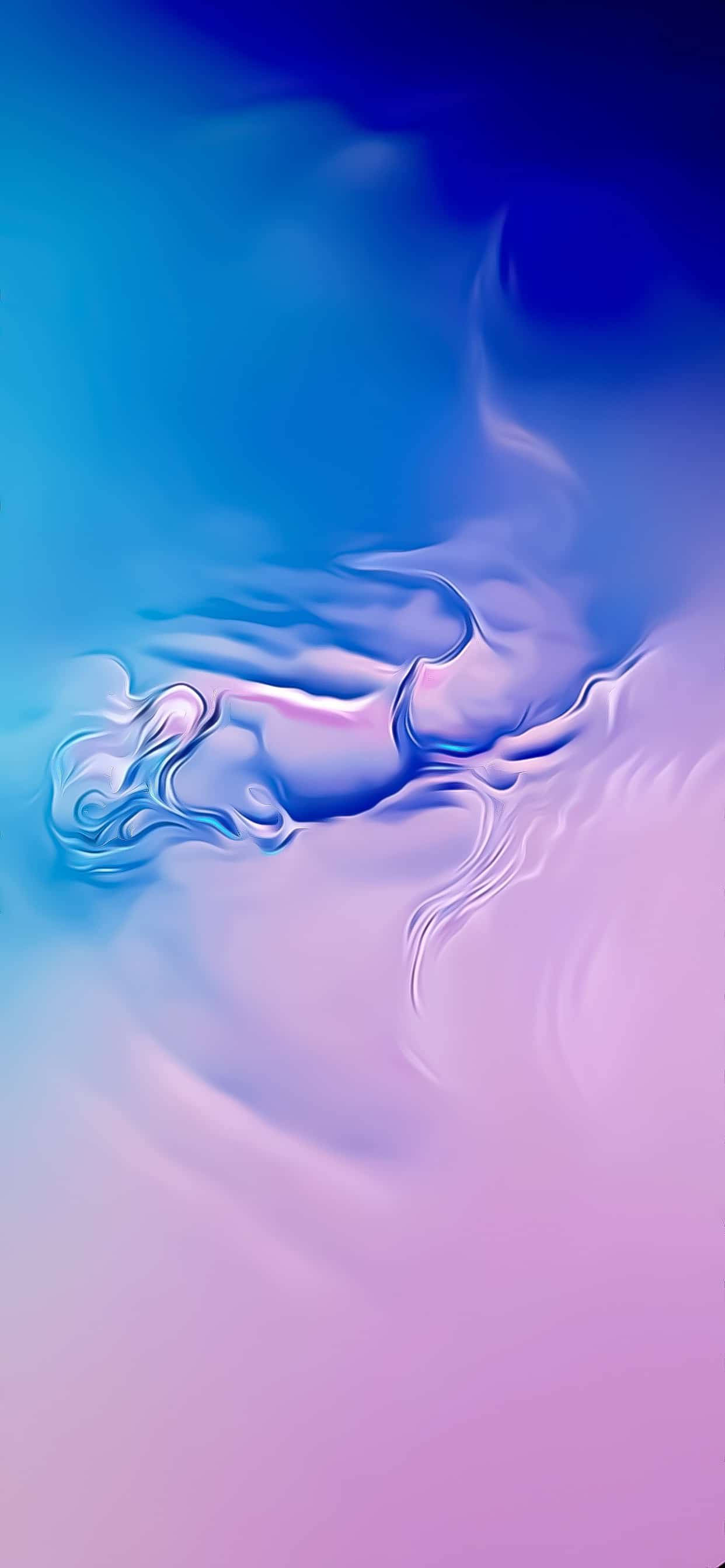 Galaxy S10, pink and blue gradient, blue, 2K Phone Wallpaper