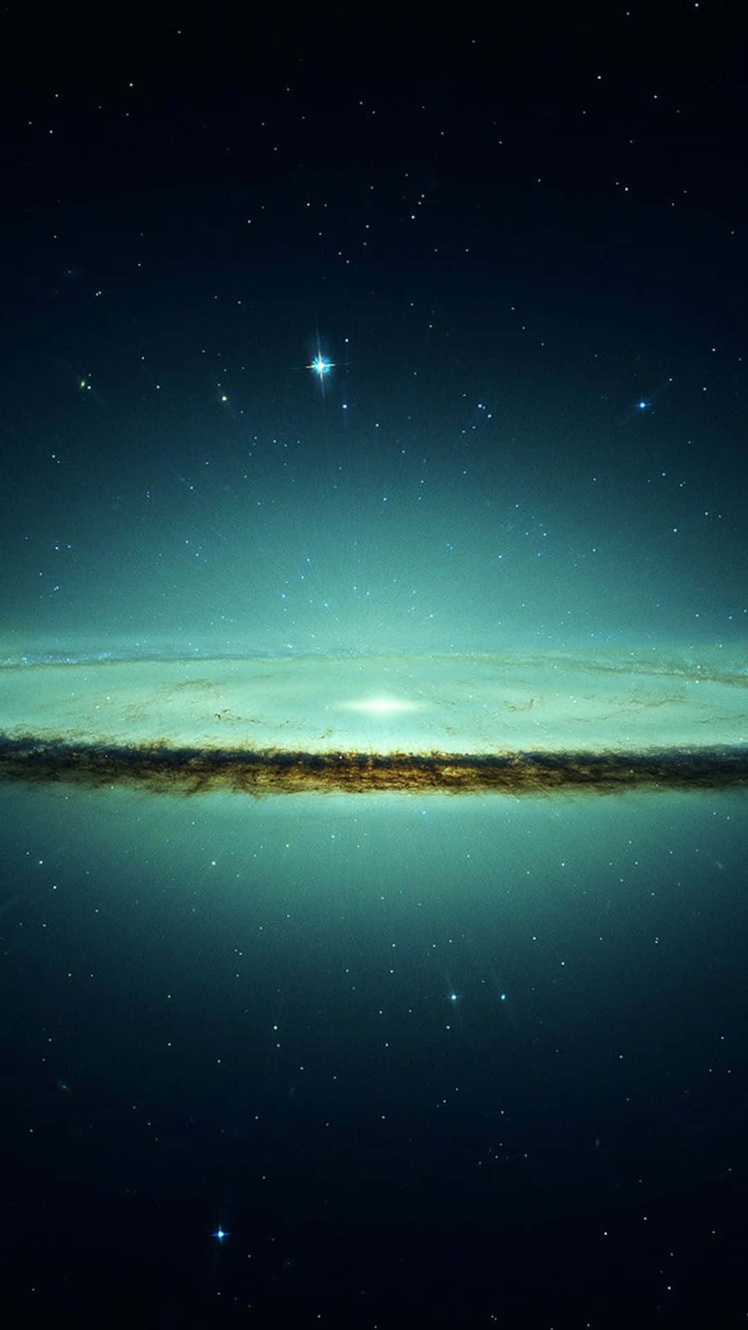 Galaxy S5, spiral galaxy, teal, Full HD Phone Wallpaper