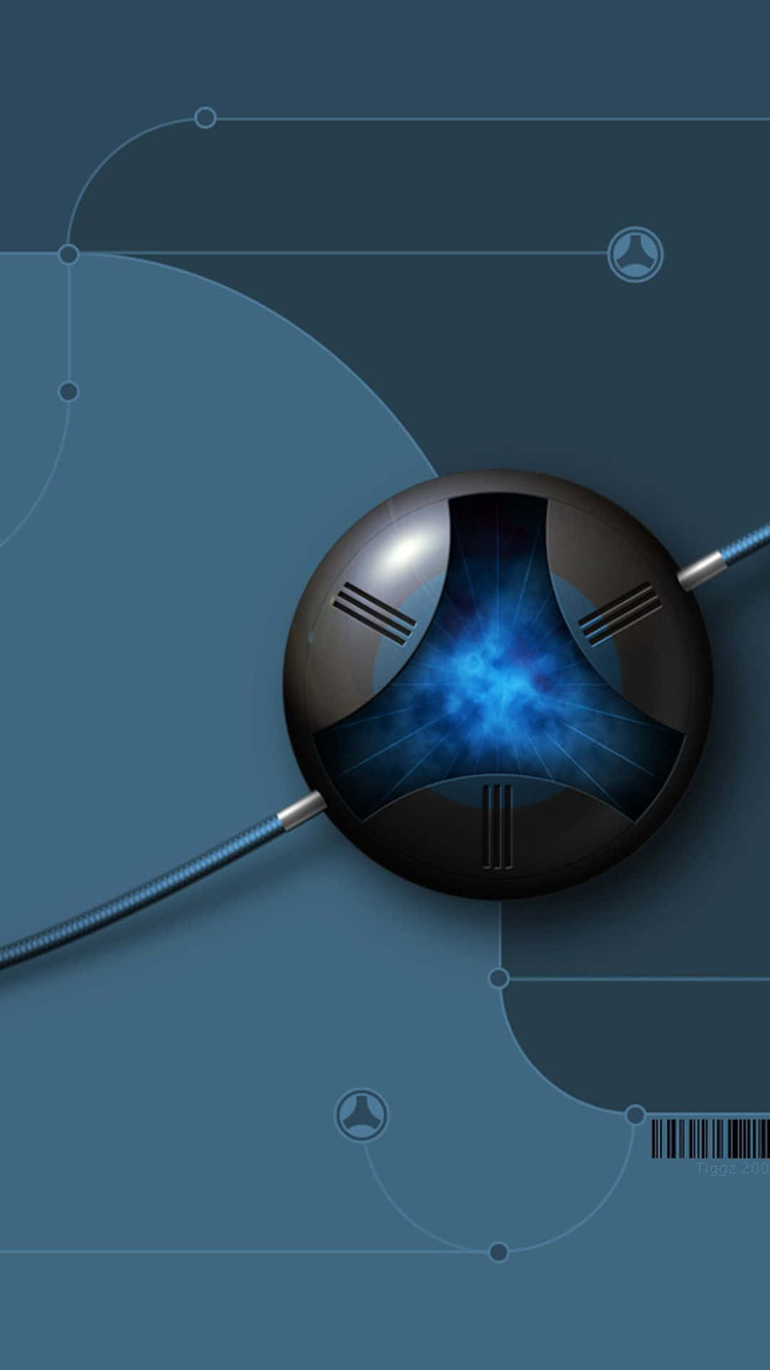 Galaxy S5, blue energy core, sleek black sphere, Full HD Phone Wallpaper