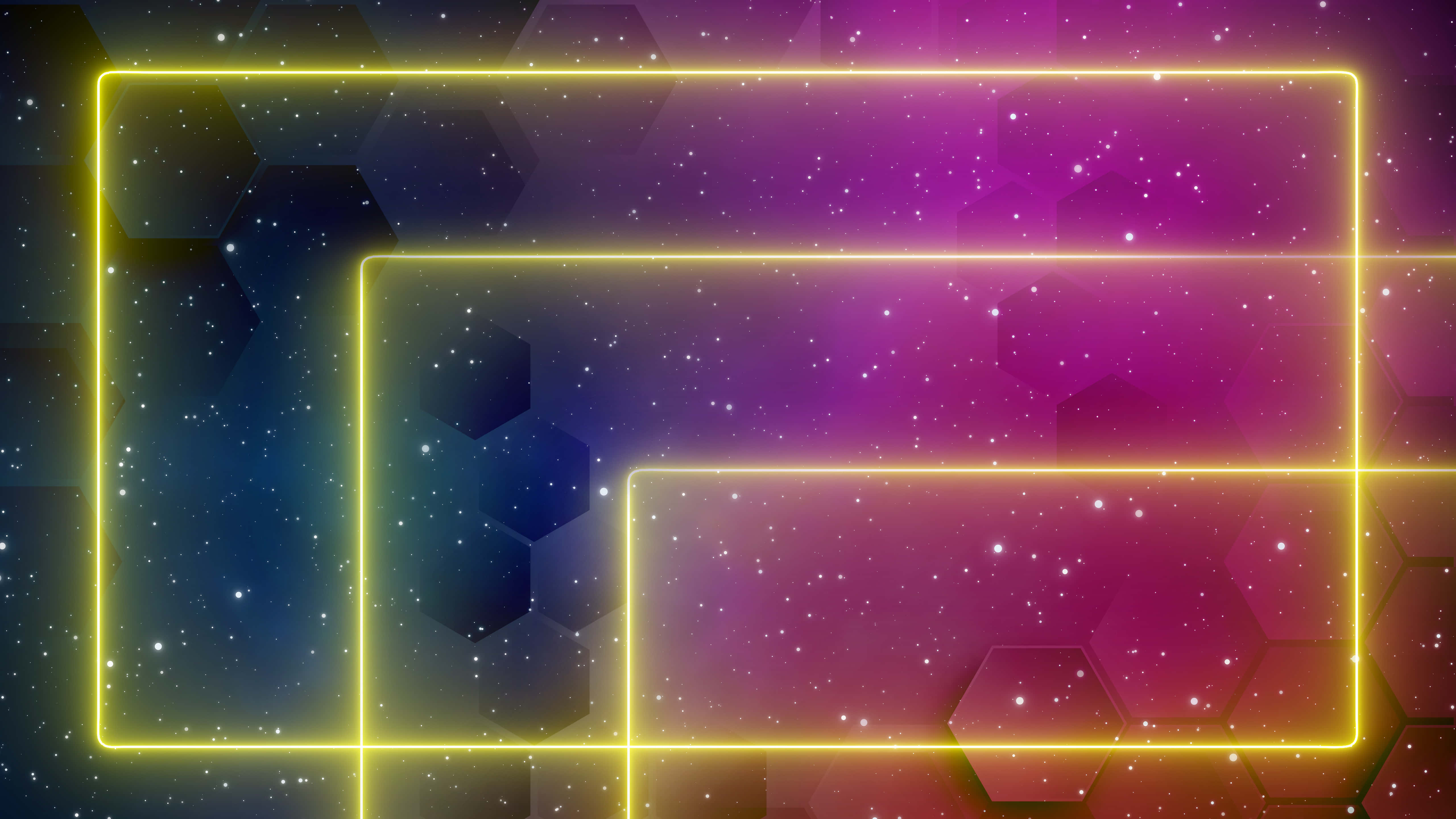 Galaxy 5K Desktop, neon yellow, cosmic gradient, 5K Desktop Wallpaper