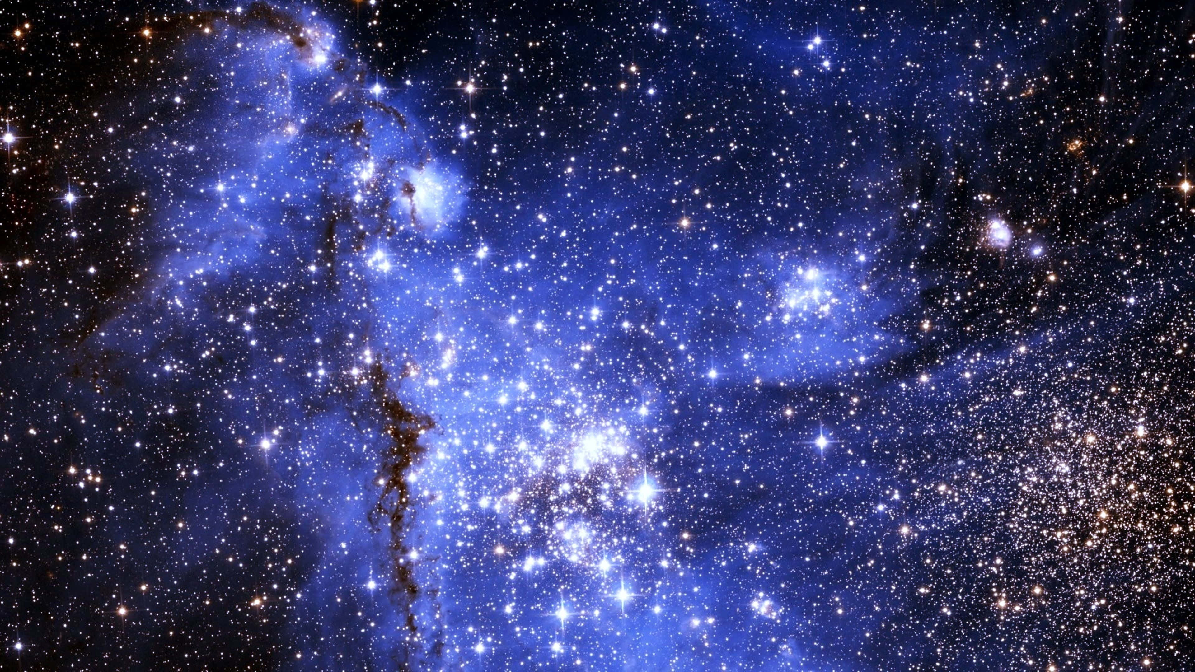 Galaxy Sky, vibrant blue nebula, countless stars, 4K Desktop Wallpaper